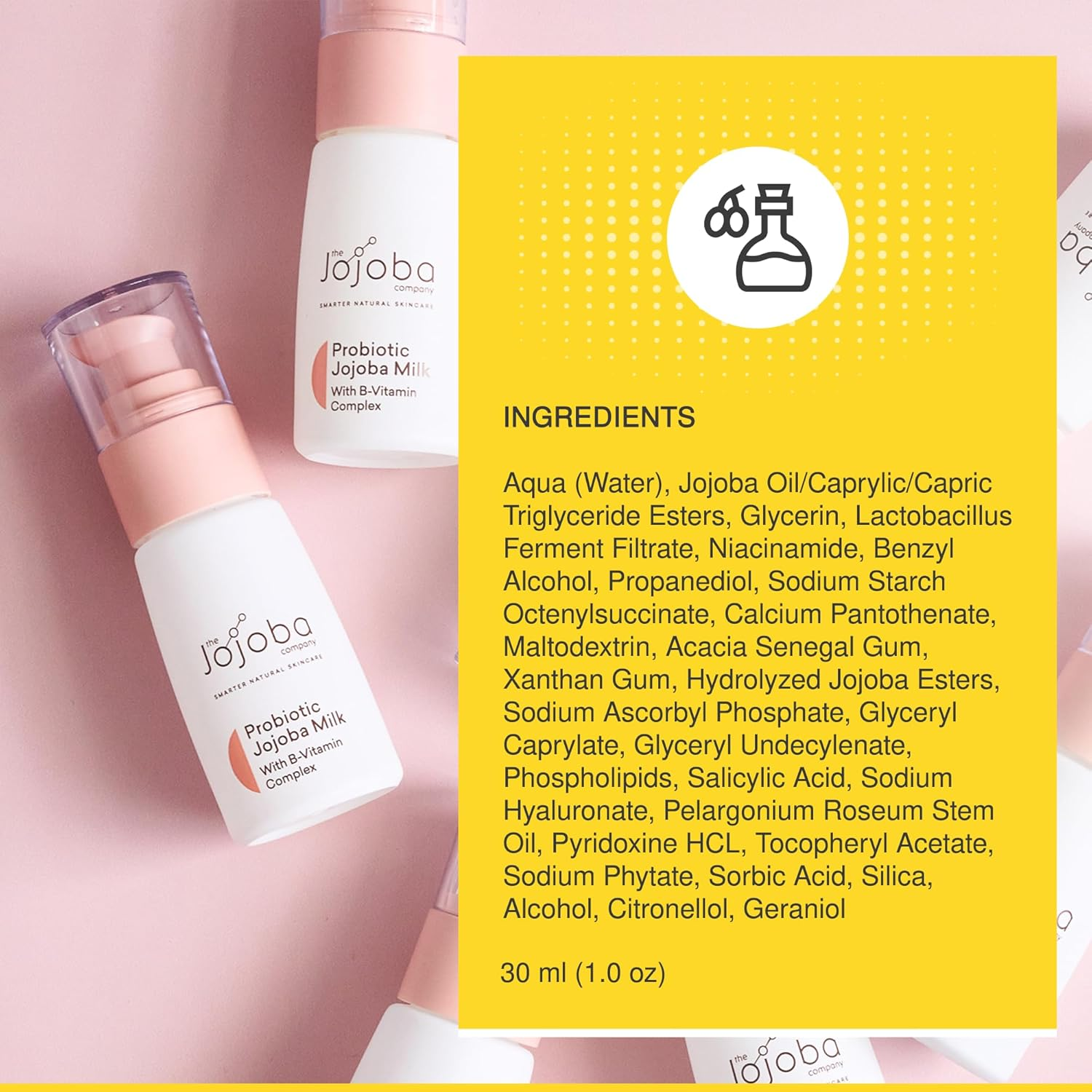 Jojoba Probiotic Facial Serum with B Vitamin Complex Hydrating Milk anti Redness Skin Balancing Brightening Serum for Healthy Radiant Skin 30Ml image number 1