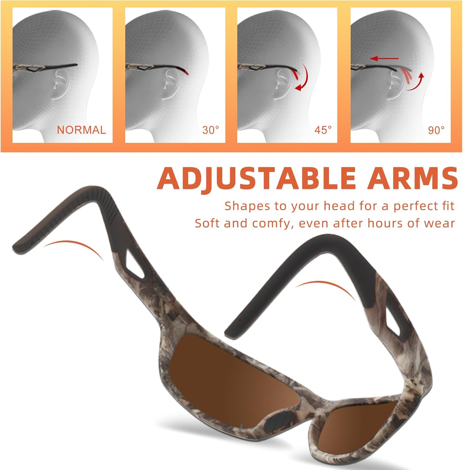 Polarized Sport Sunglasses for Men and Women,Ideal for Driving Fishing Cycling and Running,Uv Protection EMS-TR90 Frame image number 1