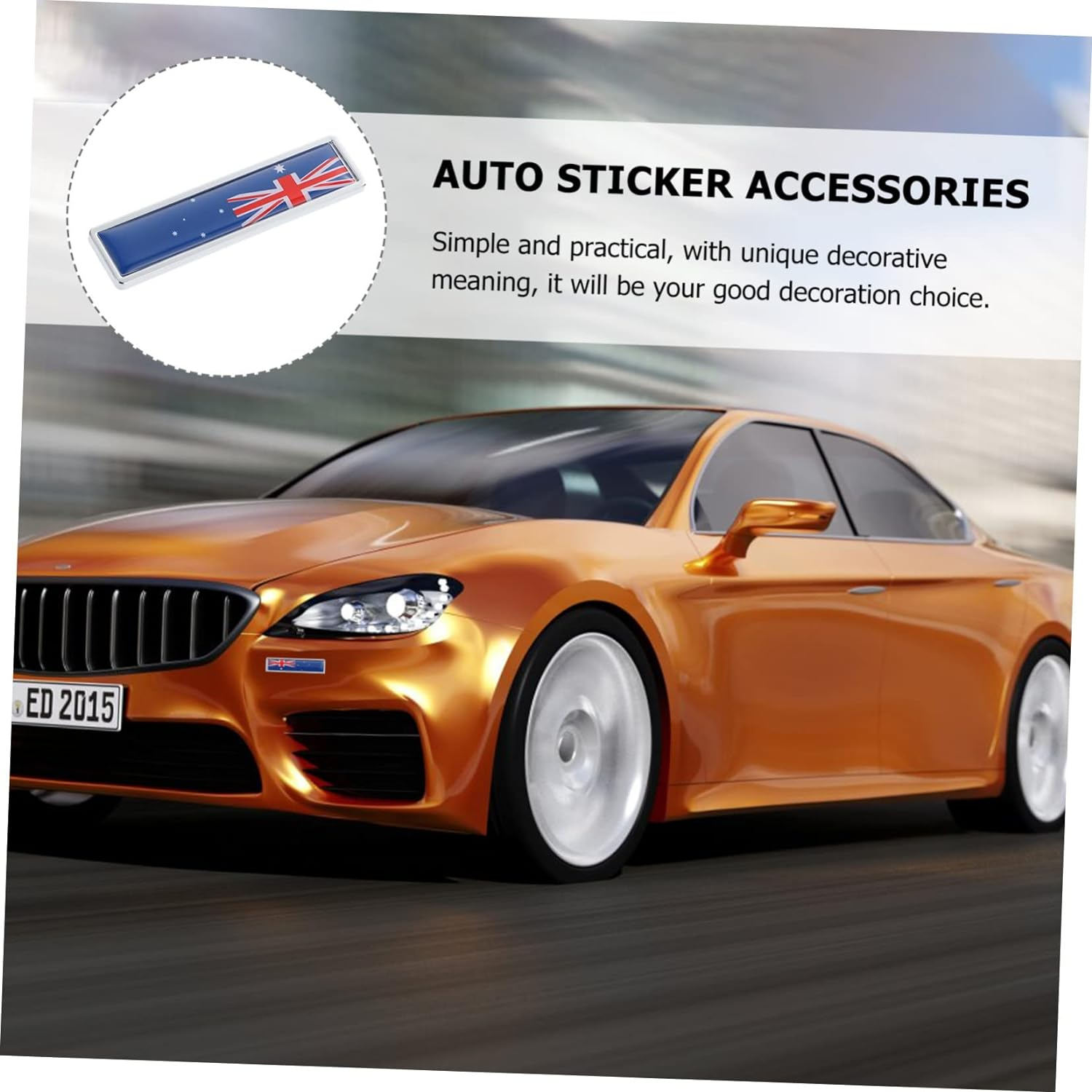 GRIRIW 2Pcs Flag Metal Stickers Car Metal Australia Flag Car Decal Sports Party Decal United Kingdom Truck Stickers Patriotic UK Zinc Alloy Accessories Unique - Multi image number 6