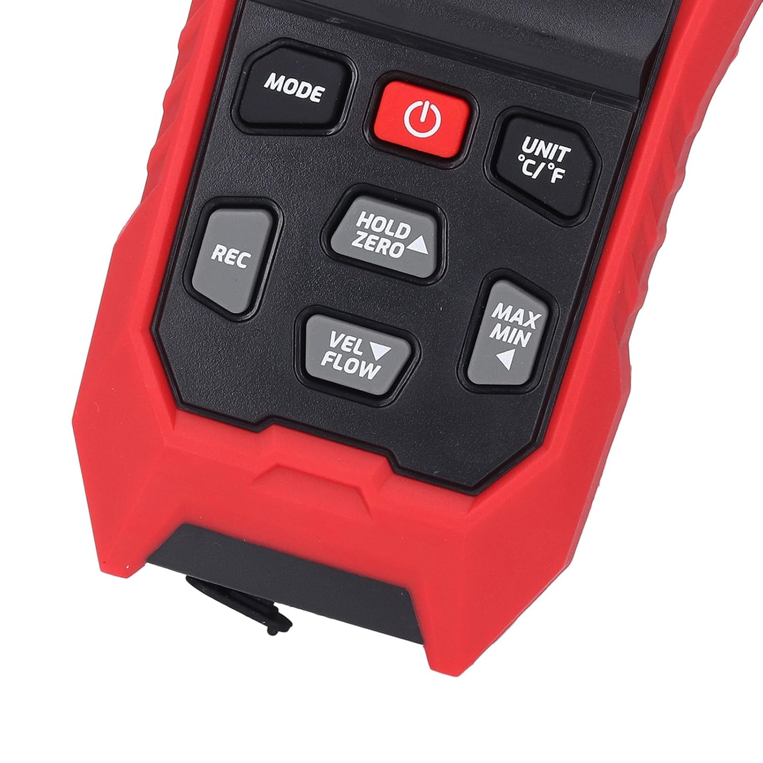 8 Vane/Wing Handheld Anemometer for Wind Speed Temperature Airflow Measurement, Wind Speed Temperature Airflow Measurement with Easy Switching between Units for Data Tracking image number 3