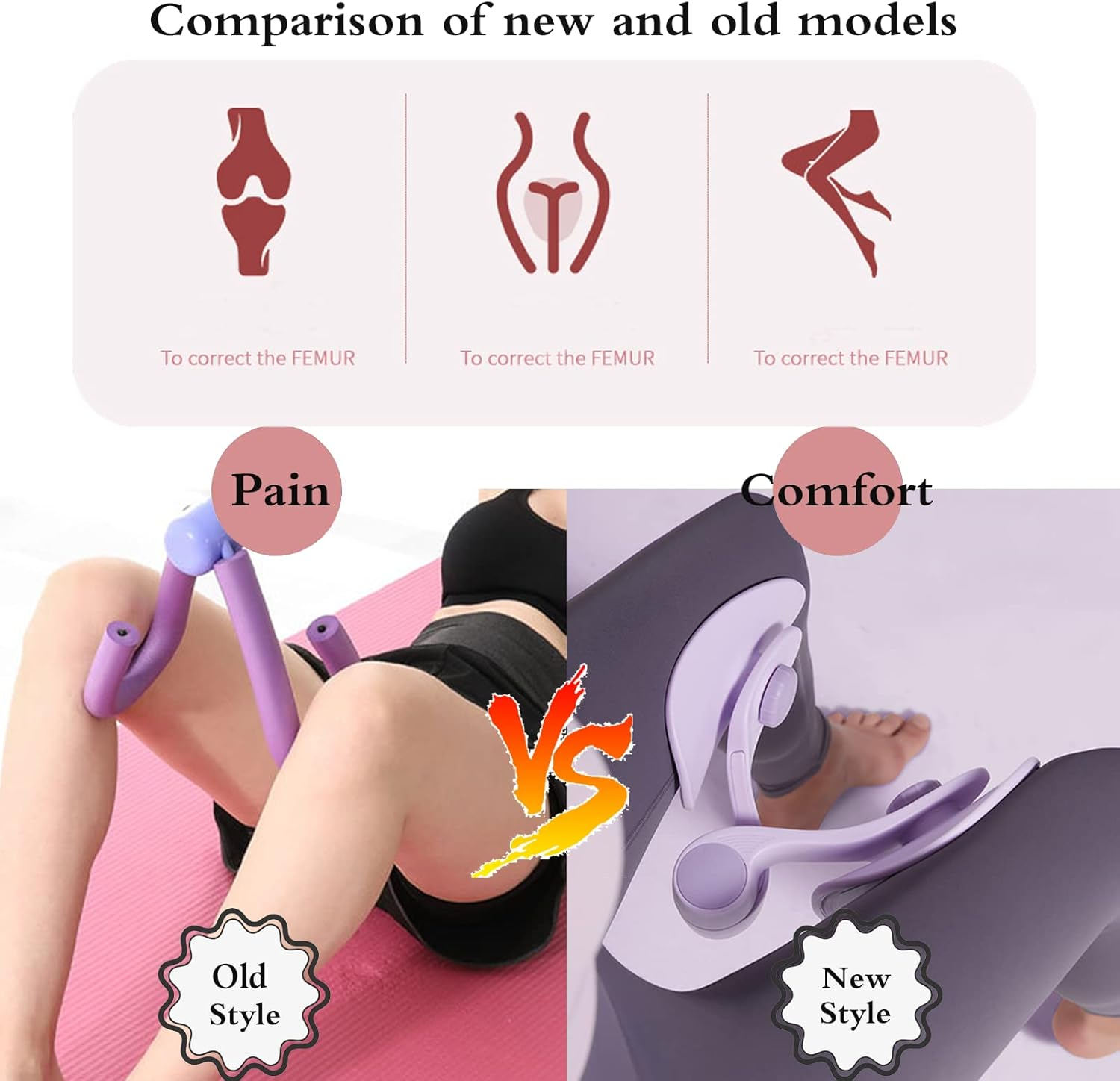 Hip & Pelvic Trainer Kegel Exerciser, Home Gym Yoga Training for Women, Inner Thigh Exerciser, Postpartum Pelvic Repair Pelvic Floor Muscle Exerciser, Arm Butt Exercise Trainer Weight Loss image number 5