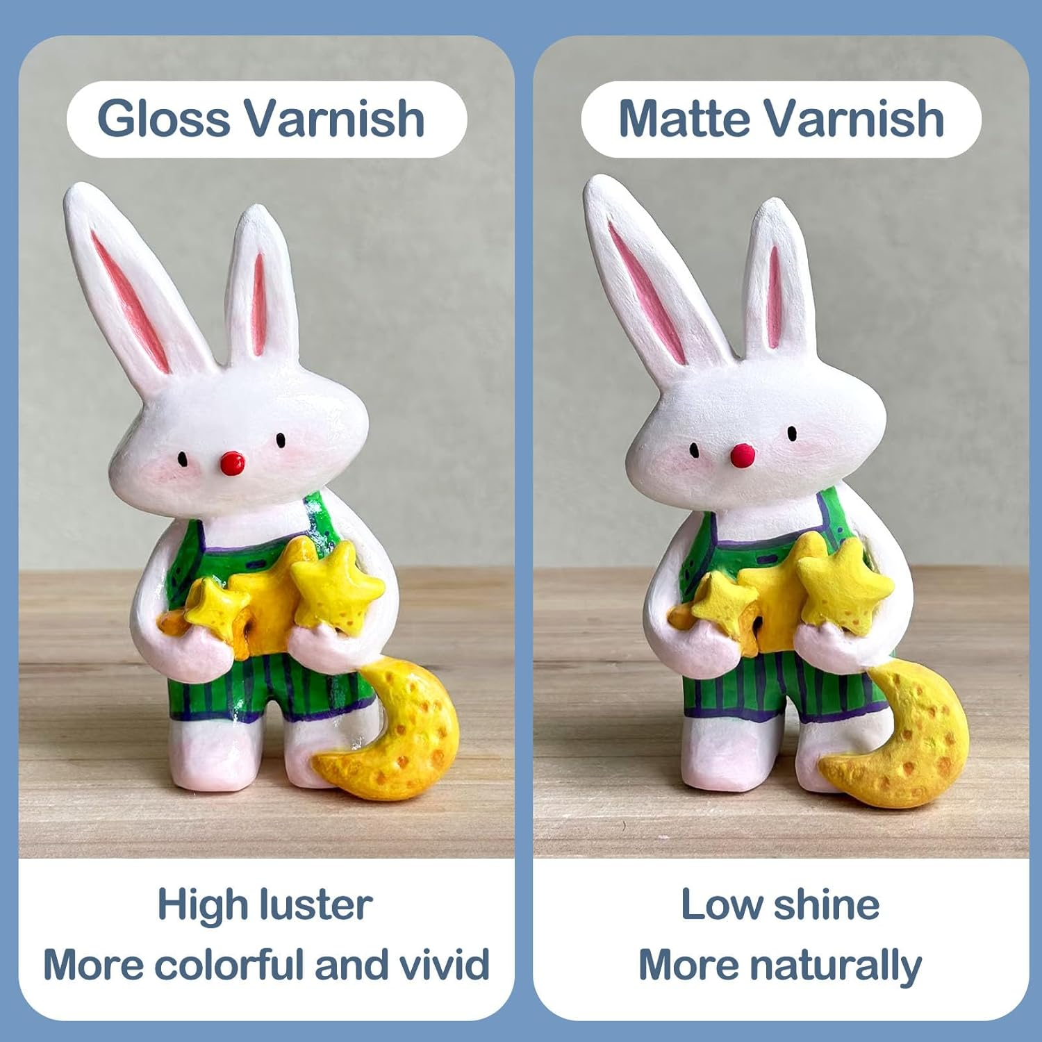 Air Dry Clay Glaze Kit, 2 X 100Ml Gloss Matte Clay Varnish Sealant, Water Proof, High Luster Finish, Scratch Resistant, for Craft Pottery