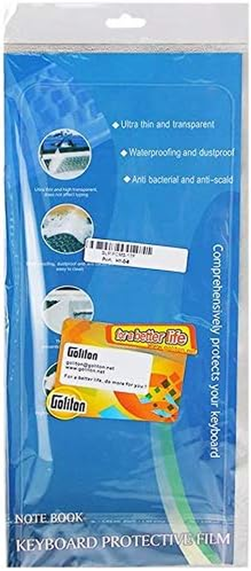 Goliton&reg; Universal Silicone Laptops Notebooks Keyboard Protector Skin (Size:365Mm*134Mm) image number 1