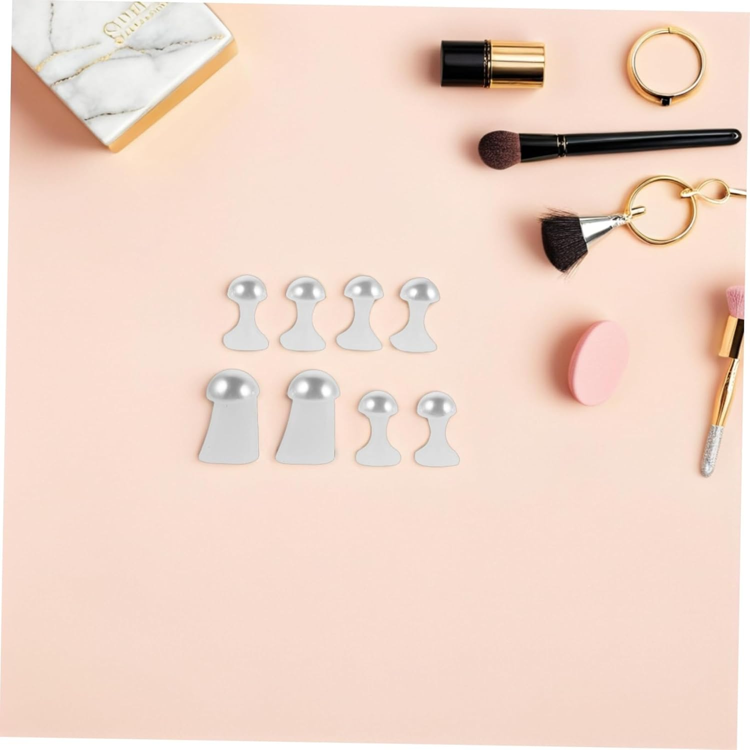 ARTSEWPLY 24Pcs Soft Silicone Toe Separators with Design for Pedicure Toe Dividers for Precise Nail Polish Application Comfortable Feet Nail Spacers for Home and Salon image number 3