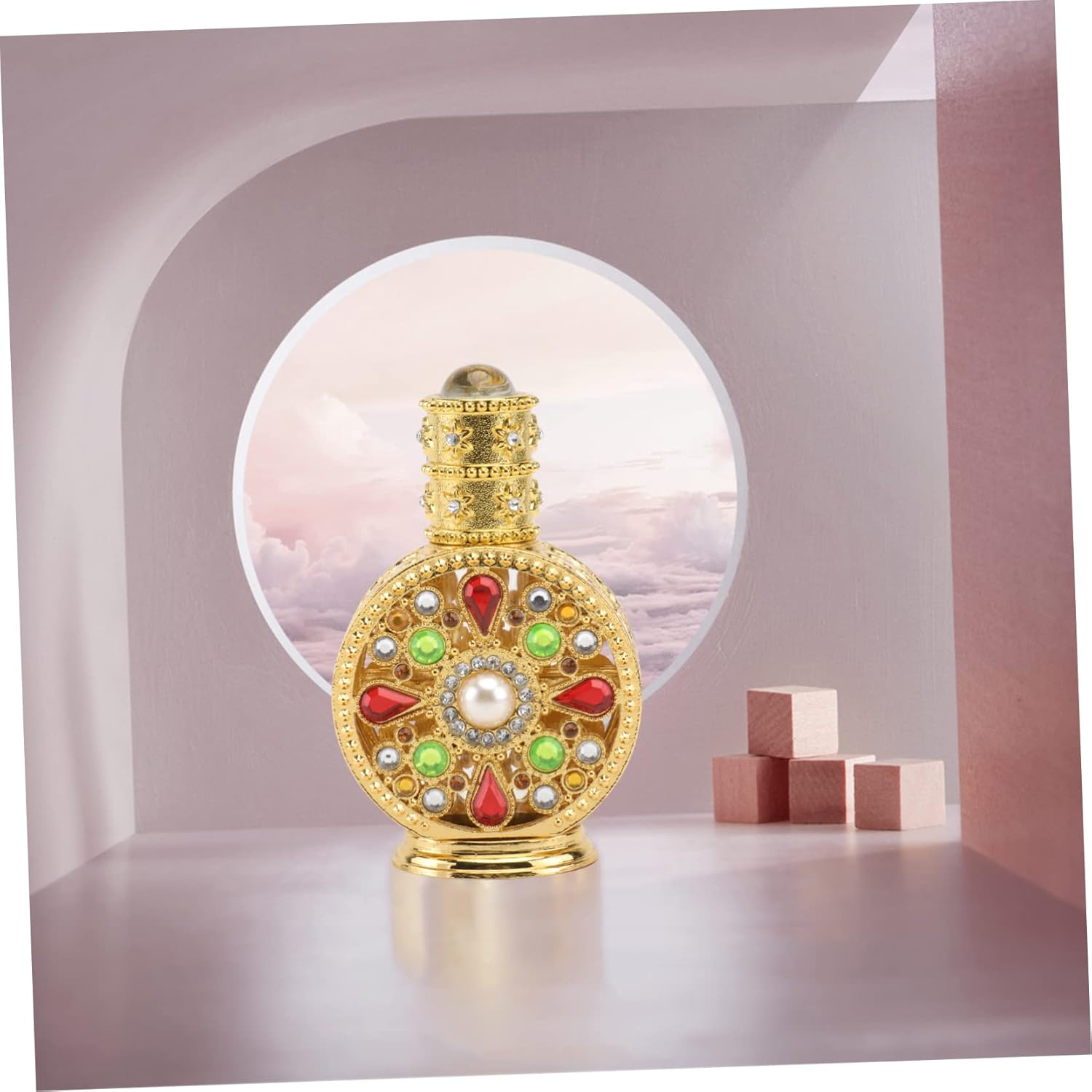 STOBAZA 2Pcs Glass Perfume Bottle Empty Storage Bottle for Essential Oils Inlaid Perfume Holder for Fragrance Decant image number 4