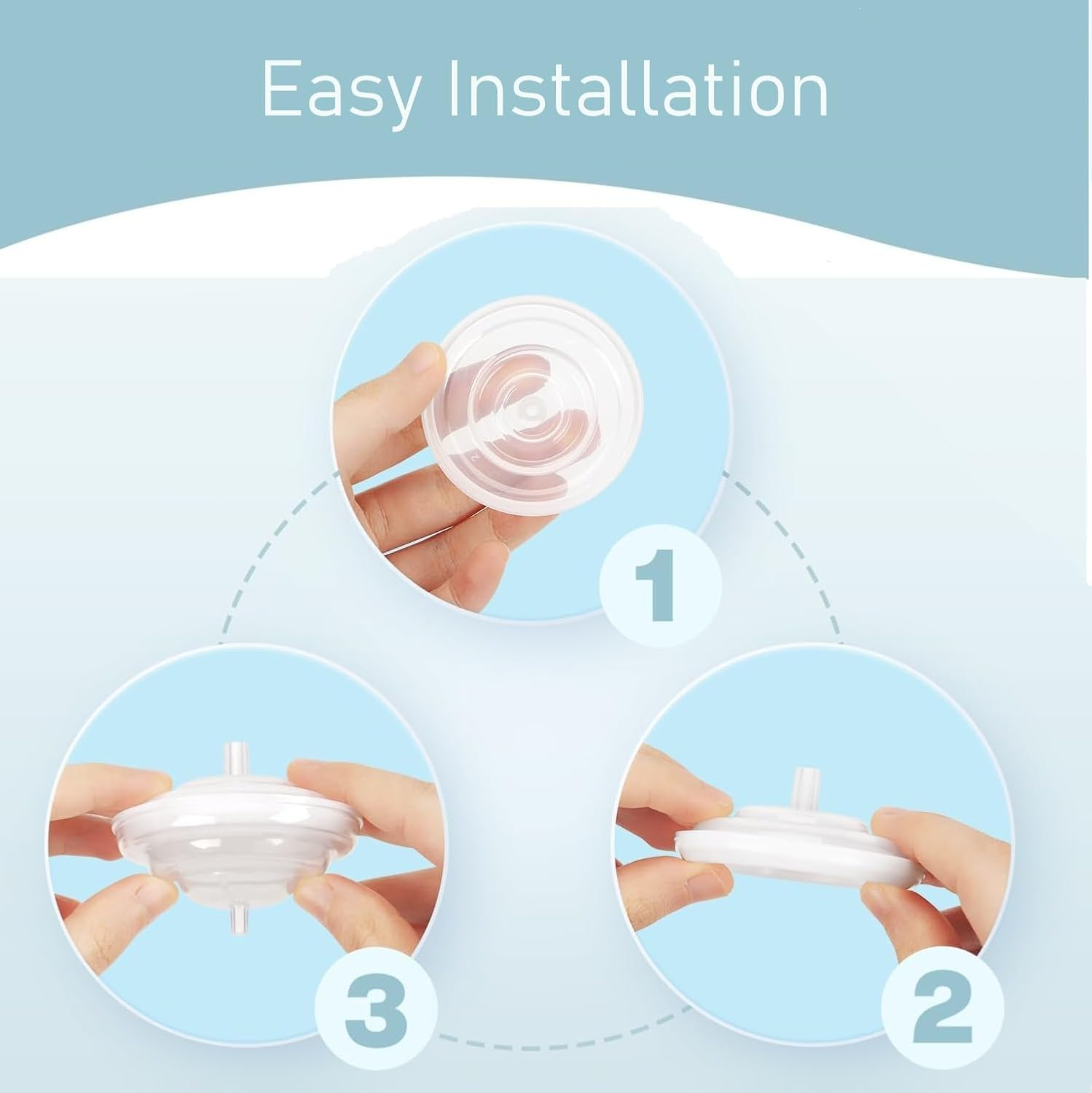 Goneno Silicone 28Mm Replacement Pump Parts, Compatible with Spectra S1 S2 S3 and Spectra 9 Plus, Non-Oem Spectra Accessories, Includes Pair of 28Mm Flanges, Valves, Backflow Protectors, Tubings and Bottles, BPA Free Pump Parts image number 1