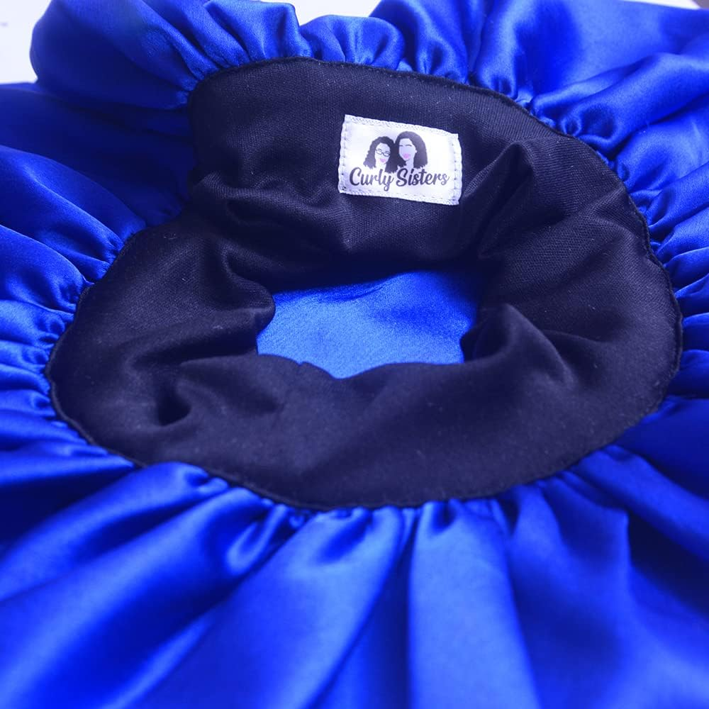 Curly Sisters Double Layered Satin Bonnet with Strtchable Lycra Band, Hair Care Accessories for All Hair Types image number 1