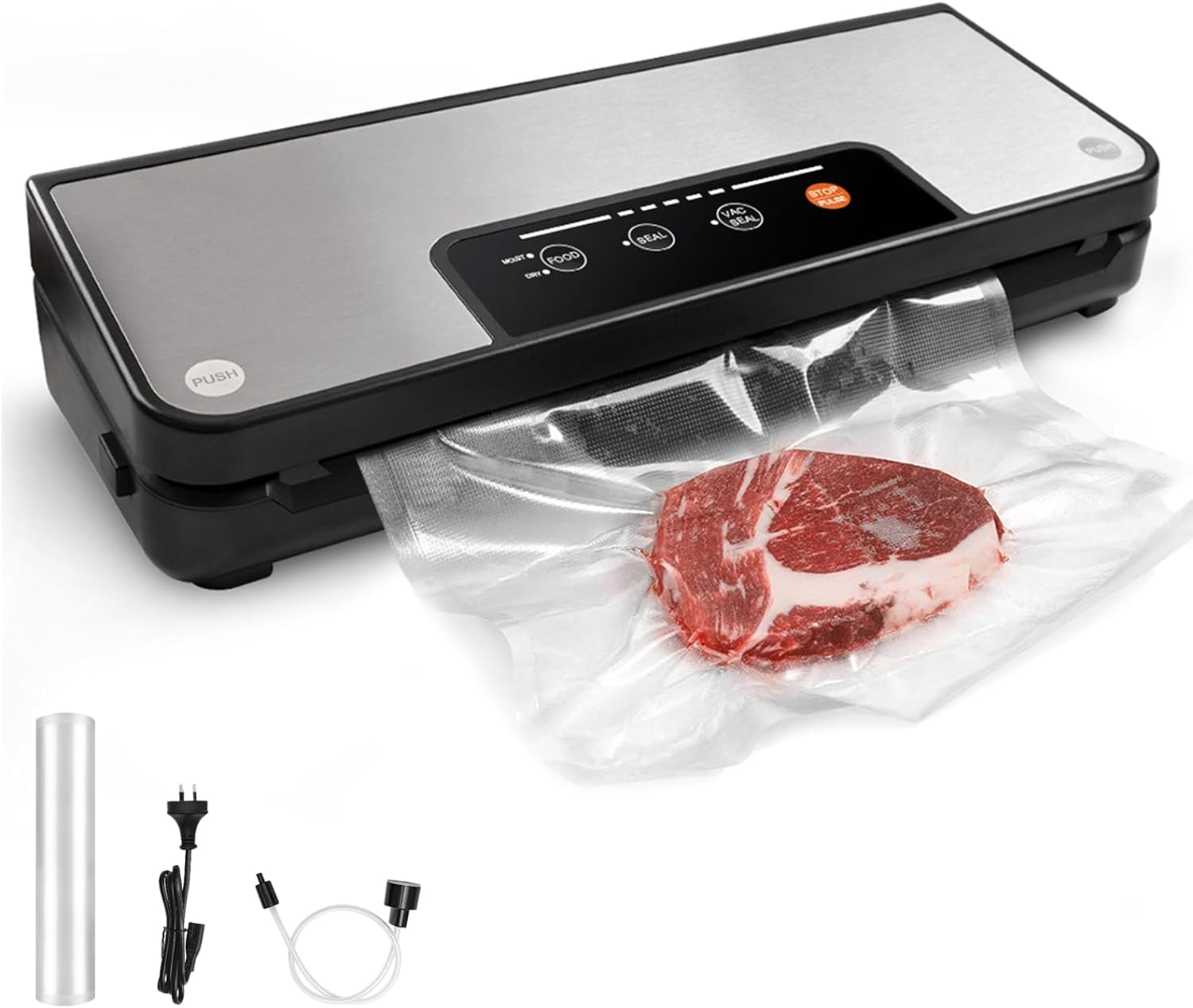 Toprime Vacuum Sealer Machine, 80Kpa Powerful Food Sealer Built-In Cutter with Sealing Bag and Hose, Vacuum Air Sealing System for Food Storage and Sous Vide image number 3