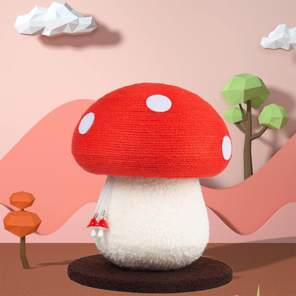 Mushroom Cat Tower with Sisal Scratching Posts, Unique Creativity Attract Cats, Cat Tower for Play, Protect the Furniture