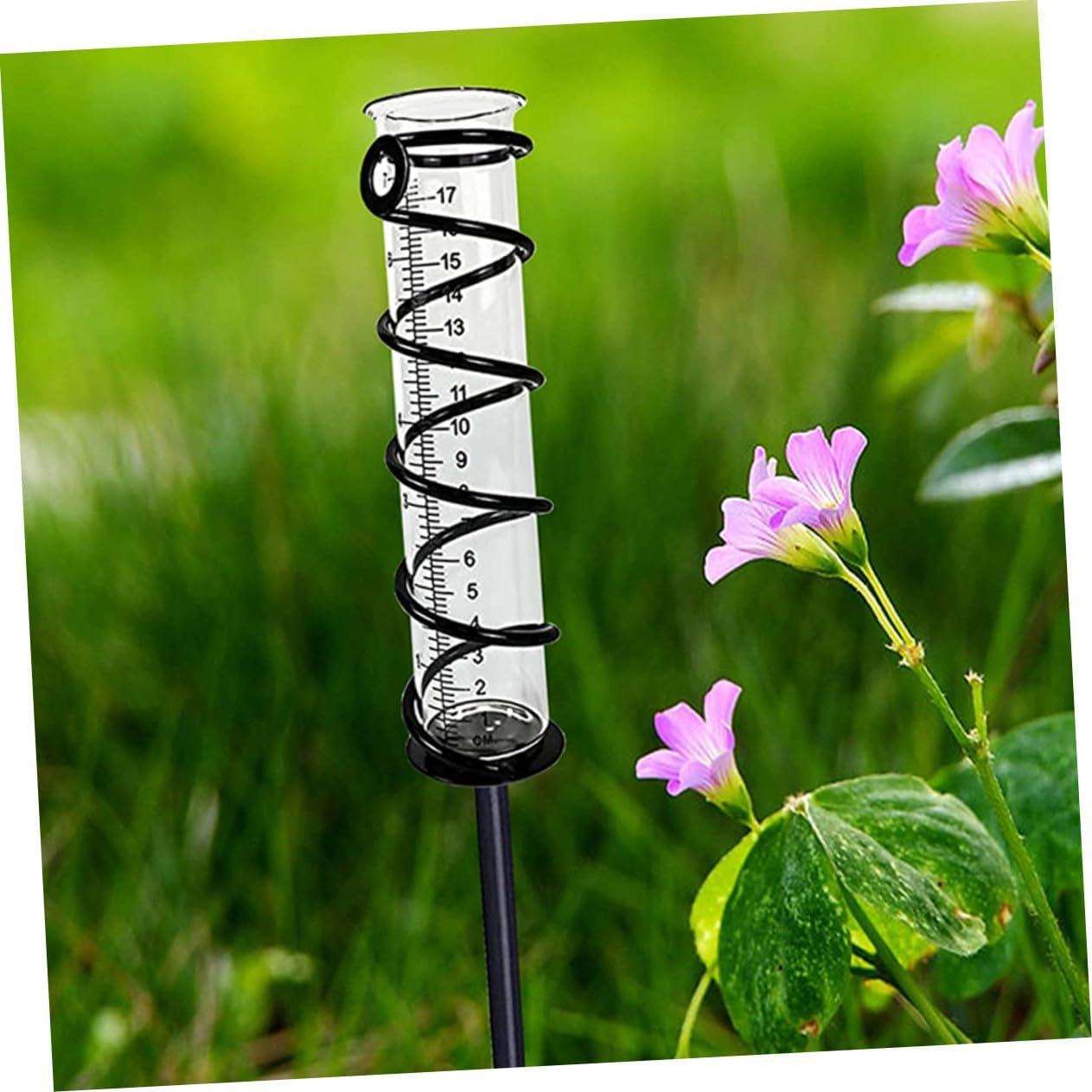 4Pcs Glass Rain Gauge Tubes with Clear Scale Rainfall Measuring Cylinders for Garden Outdoor Easy-Read Accurate Rainfall Test Tubes for Watering and Plant Care