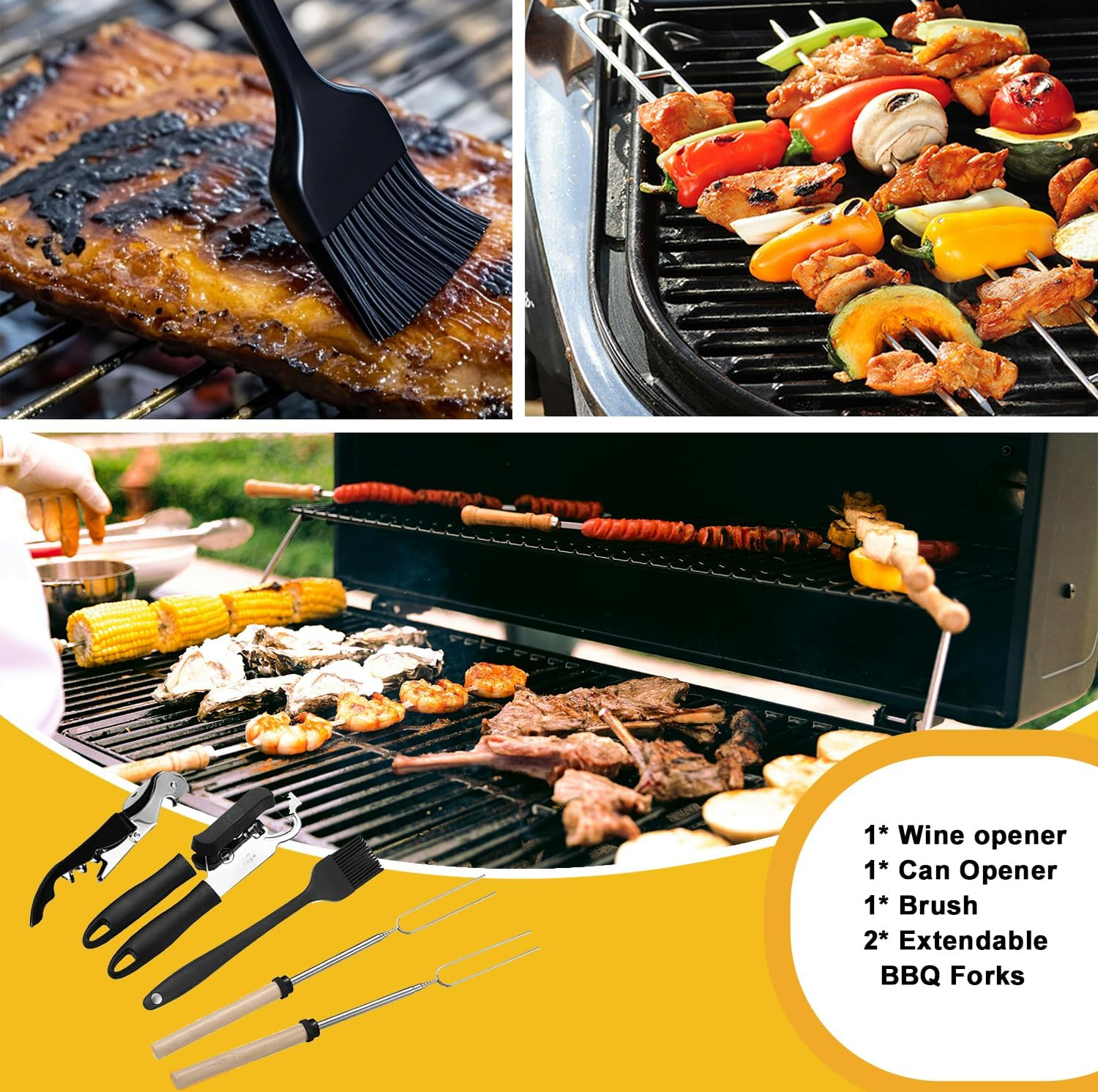 Omiention 35-Piece Camping Kitchen Utensil Set - Premium Stainless Steel Outdoor Cooking Gear with Storage Bag, Perfect for Camping, RV, BBQ, Grilling & Travel image number 2