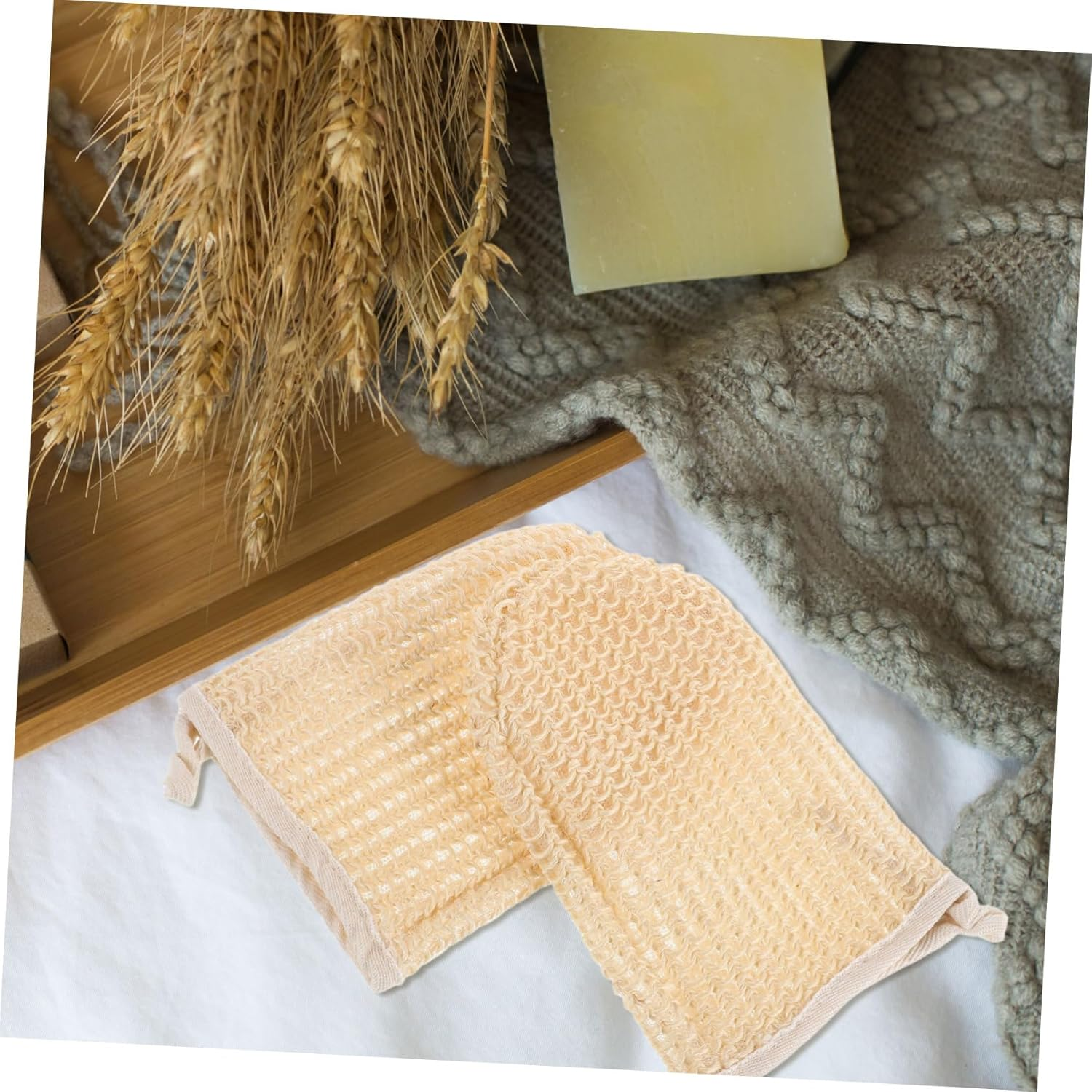 2Pcs Exfoliating Bath Gloves Body Scrubber Mittens for Smooth Skin Relaxing Shower Adult Bathing Essentials Unisex Spa Gloves for Gentle Skin Refinement image number 1