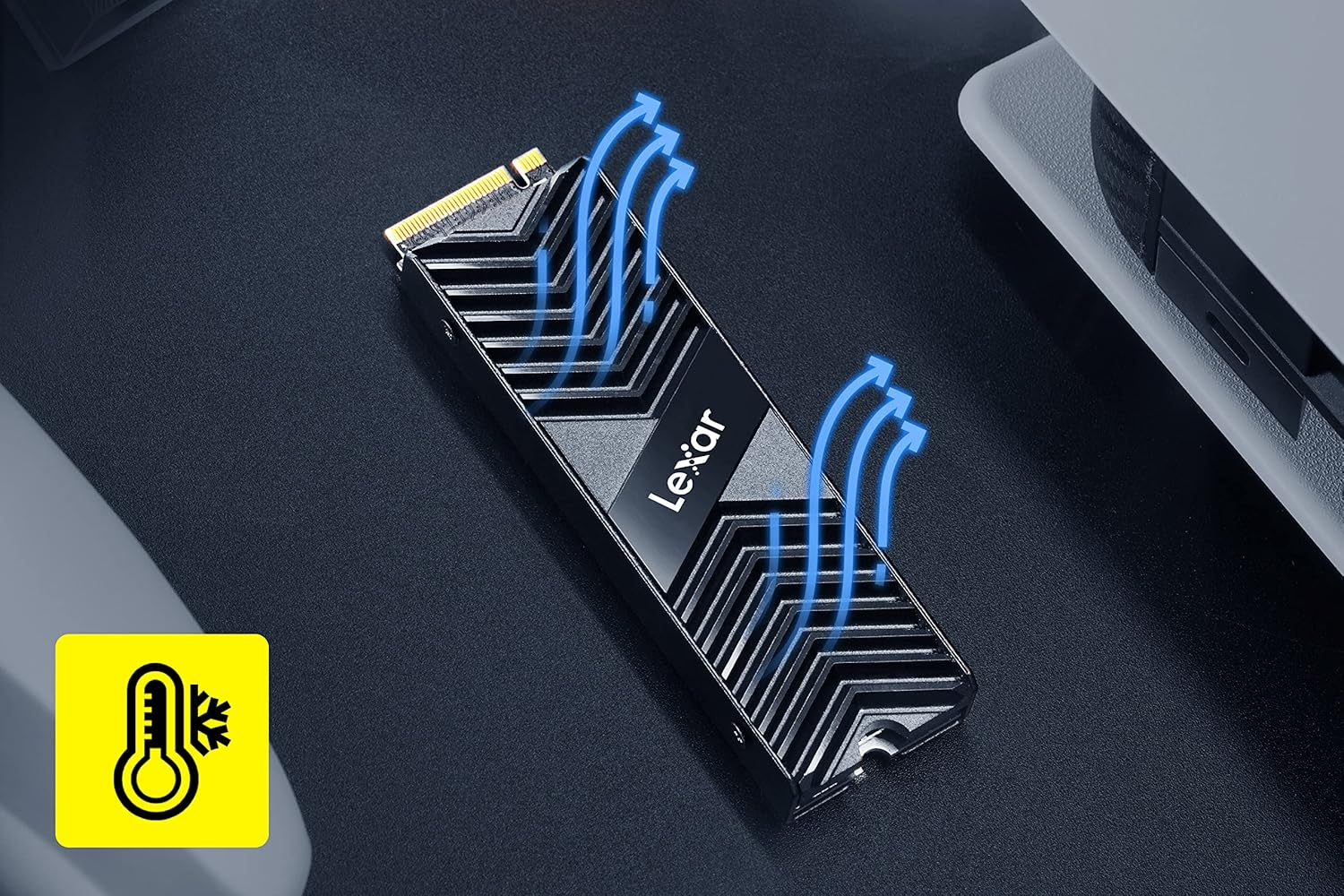 Lexar Professional NM800 PRO with Heatsink 512GB SSD, M.2 2280 Pcie Gen4X4 Nvme 1.4 Internal SSD, up to 7450Mb/S Read, 3500Mb/S Write, Internal Solid State Drive for PS5, Gamer (LNM800P512G-RN8NG) image number 1