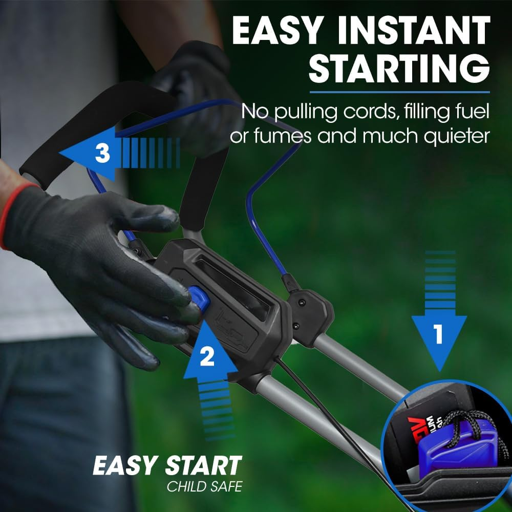 Powerblade 480CX 40V 17" Cordless Lawn Mower Kit, Fast Charger, 2 X 4Ah Batteries, 6 Stage Height, Brushless Electric, 430Mm Cutting Path image number 5