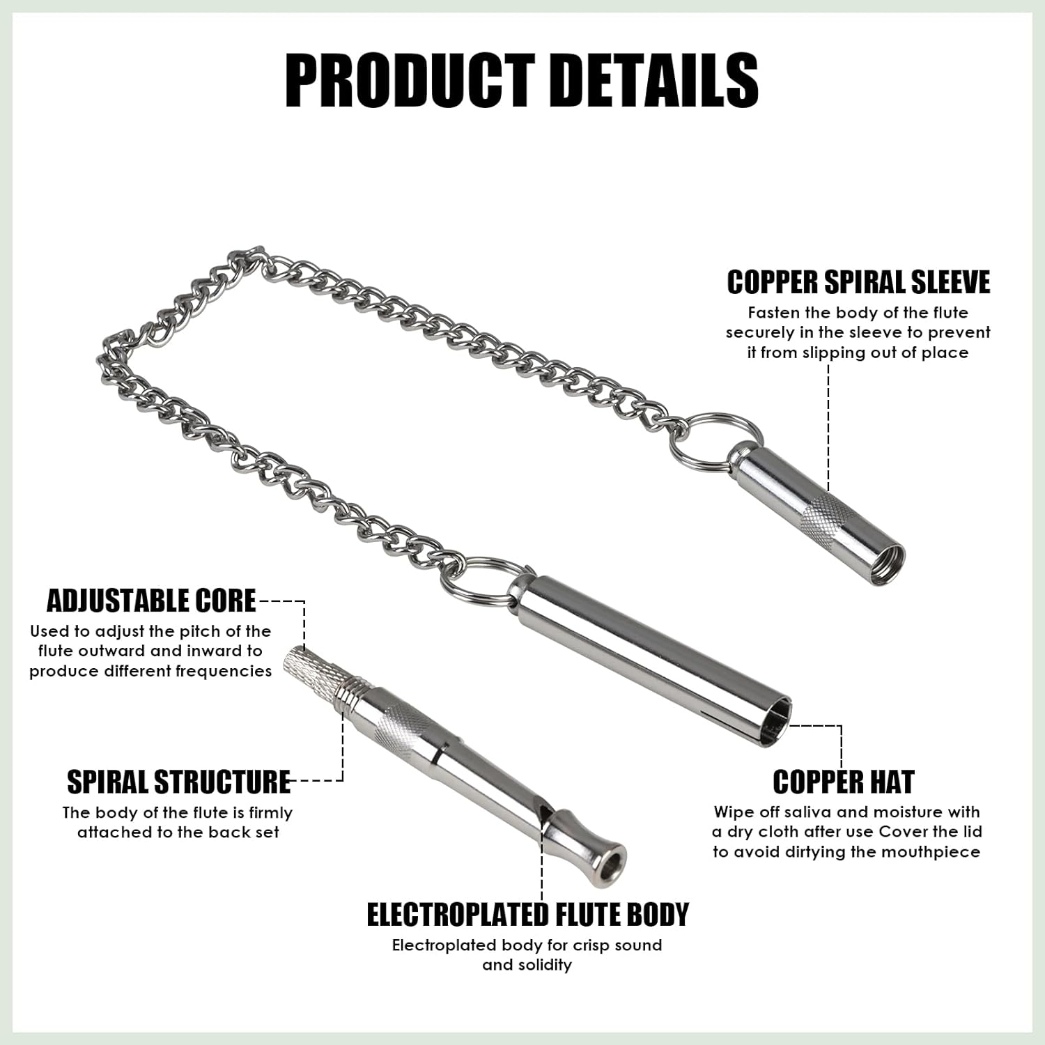 Hioip Dog Whistles for Recall, Dog Training Whistle with Chain, Dog Whistle to Stop Barking with Far Reaching Sound, High Frequency Long Distance Dog Recall Whistle for Most Dogs image number 2