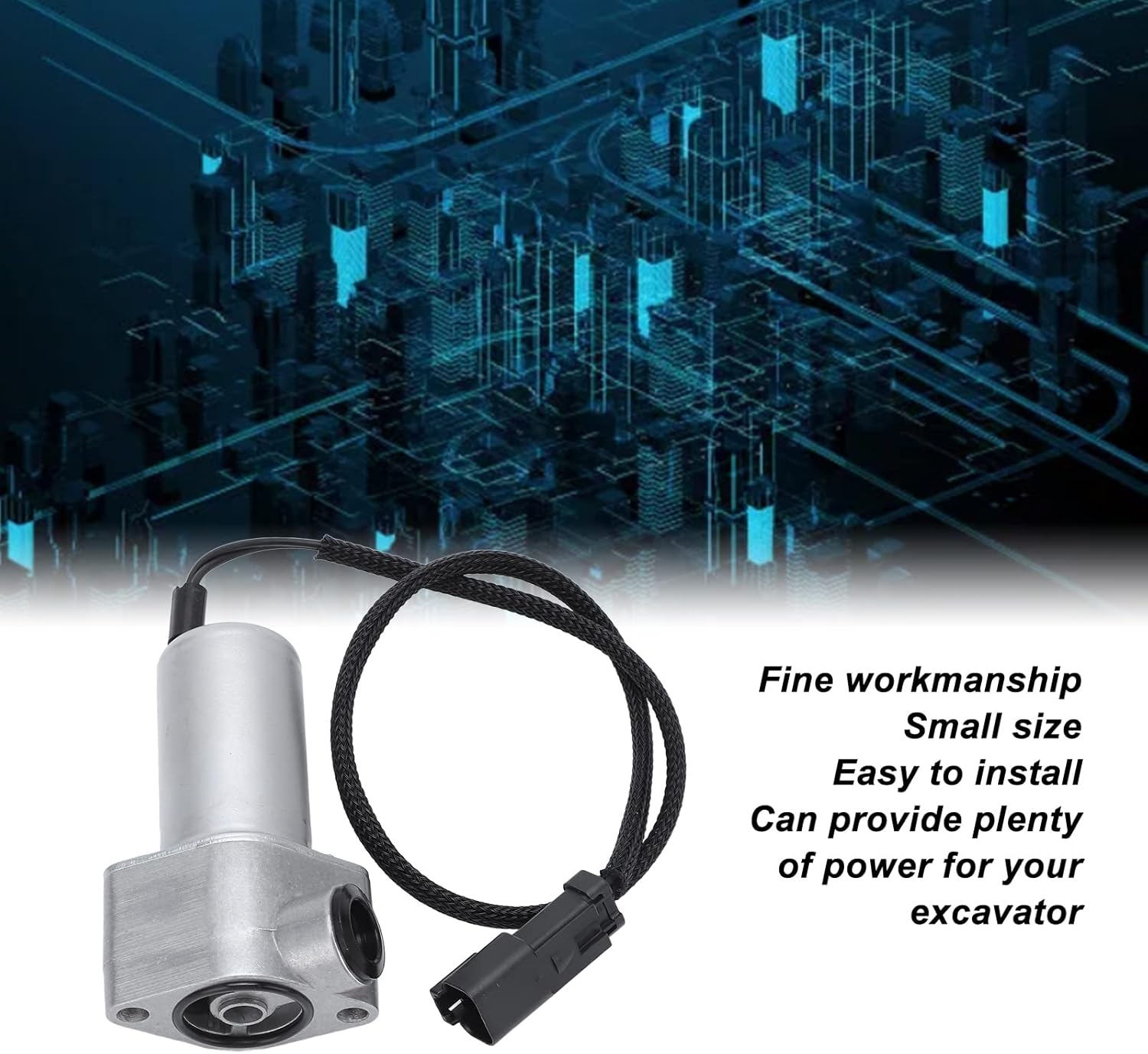 Main Pump Solenoid Valve Solenoid Valve, Excavator Solenoid Valve Alloy Steel Excavator Solenoid Valve Electric Solenoid Valve Replacement Excavator Accessories for PC220 8 PC130 7 image number 1