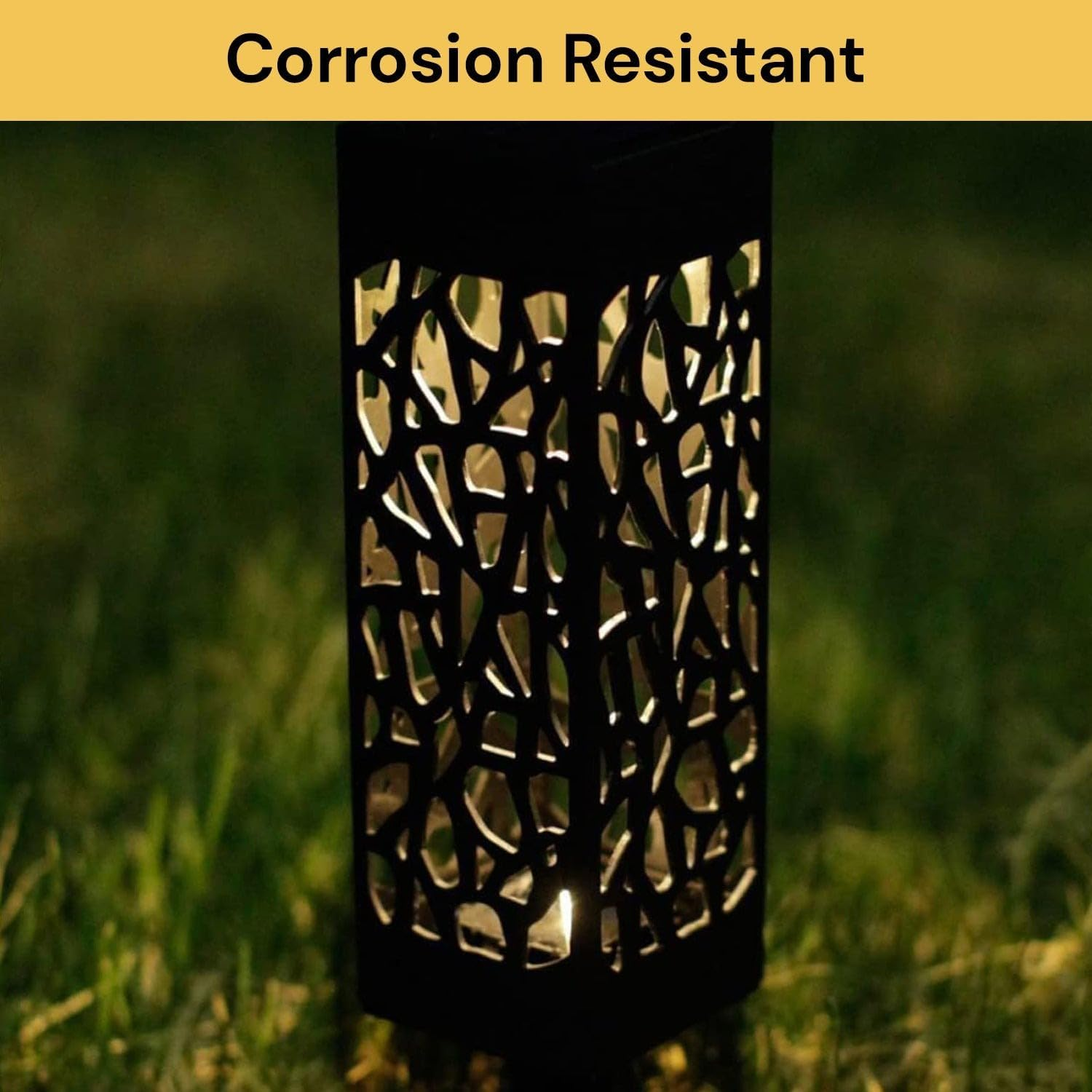 EZONEDEAL 6Pcs Solar Outdoor Lights for Garden, LED Solar Lights Outdoor Waterproof, Decorative Landscape Lamps. Waterproof LED Lights with Longer Life Path Light, Landscape, Path, Yard, Patio image number 6