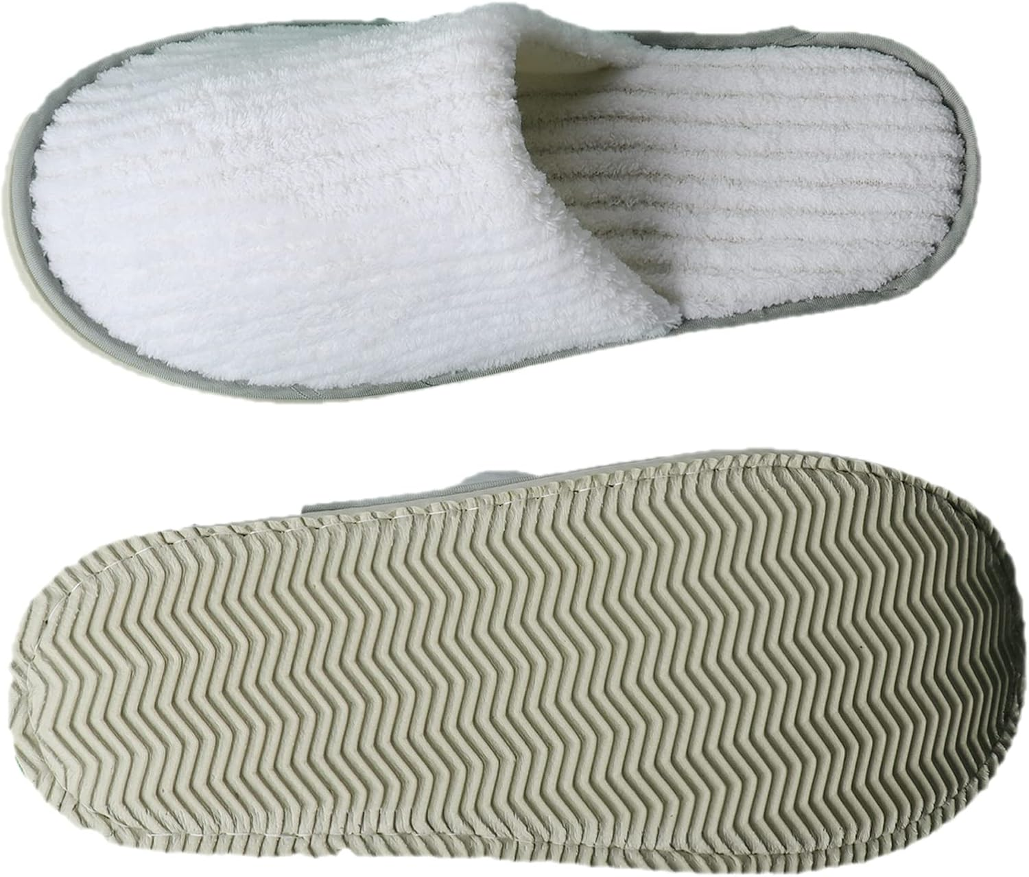 Spa Slippers for Men Women, Non Slip Thick Cotton Velvet Hotel Slippers, Washable House Slippers for Guests Wedding Bridesmaid Travel Party Bathroom image number 3