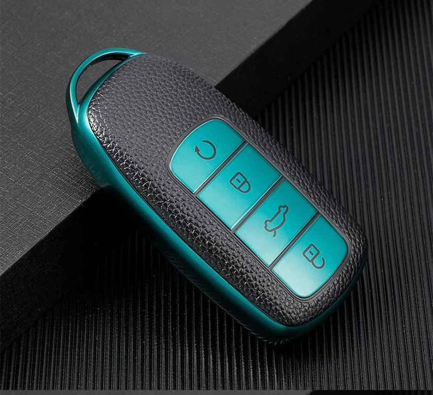 2 Pcs Car Smart Key Fob Case TPU Car Key Protection Cover Compatible with Chery Omoda 5 Compatible with Tiggo 8 Pro (Green) image number 2