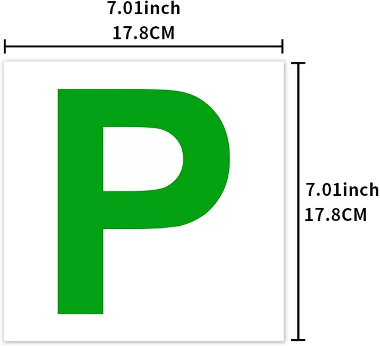 2PCS Magnetic L Plates, Green/Red P Plate, Learning Learner Driver Plates, Automotive Accessories - Red image number 6