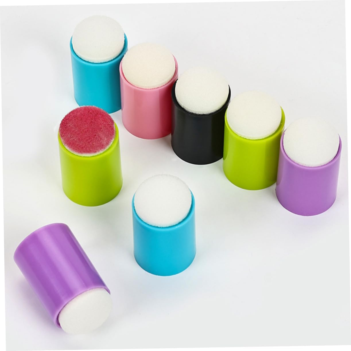 NULYLU 30Pcs round Pen Manicure Nail Art Sponge Heads Nail Polish Painting Brush Heads Replacement for Art Marker image number 2