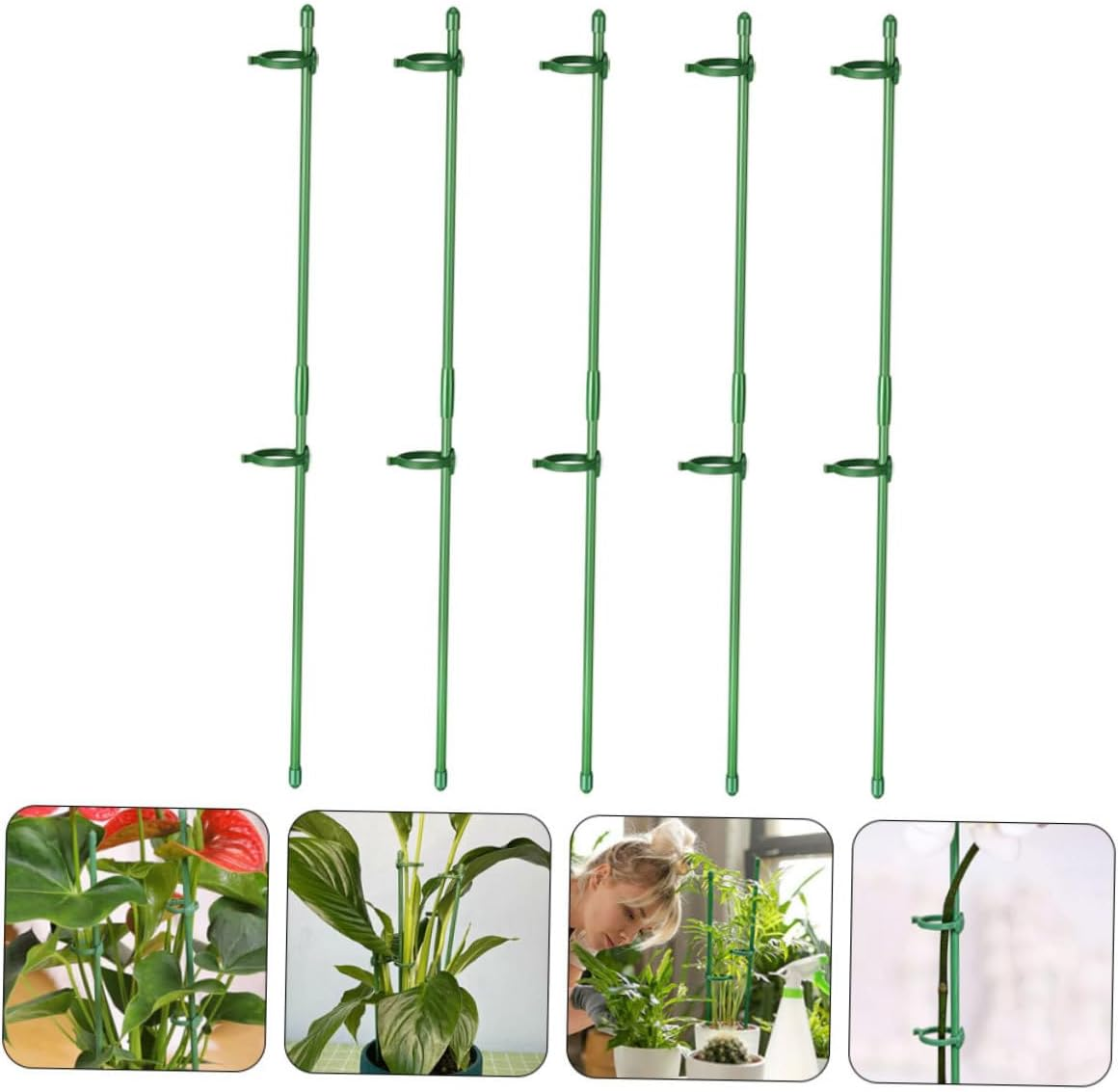 Plant Support Stakes for Flower Plants Adjustable Clamps and Connecting Tubes