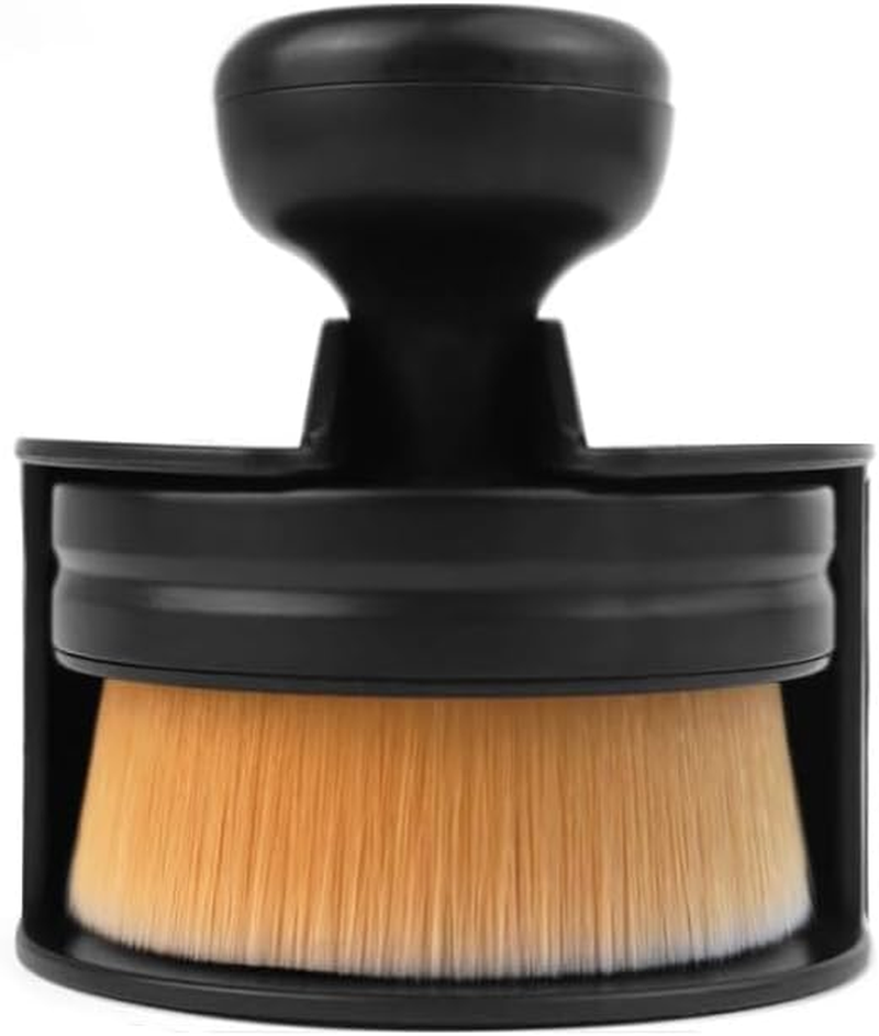 Auto Tire Brush, Portable Car Tire Brush with Seal Cover Design, High Density Soft Detailing Brush for Vehicles Tire Shine Polish Wax Applicator image number 3