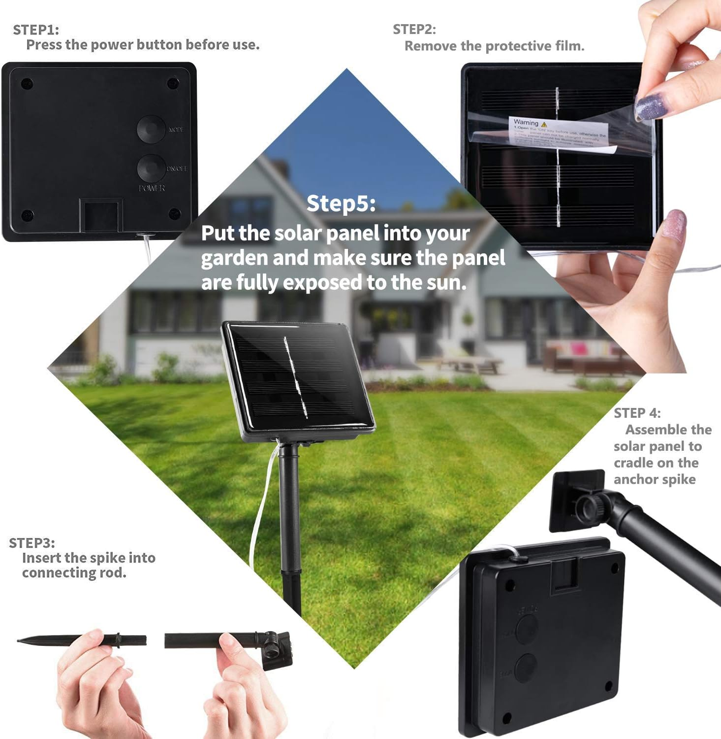 Solar Rope String Lights Outdoor 72Ft 200 Led Waterproof Solar Powered Fairy Lights with 8 Lighting Modes, Copper Wire PVC Tube Lights for Garden Wedding Christmas Party DIY Decor(Warm White, 1 Pack) image number 1