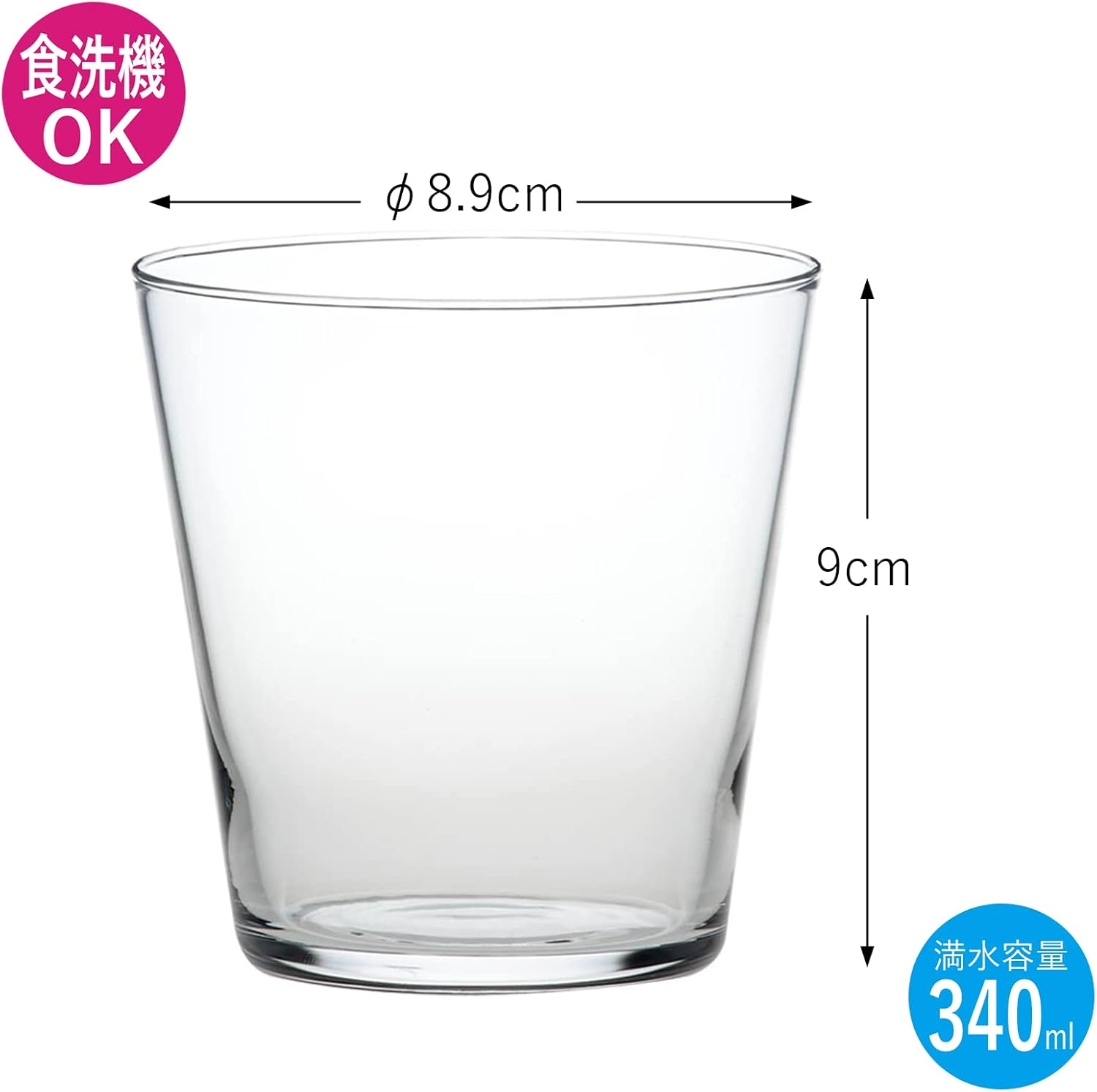 Toyo Sasaki Glass G101-T291 Whiskey Glasses, Rock Glass, Thin Making Glass Set, 11.8 Fl Oz (340 Ml), Set of 2, Rock Glass Set, Cup, Made in Japan, Dishwasher Safe image number 6