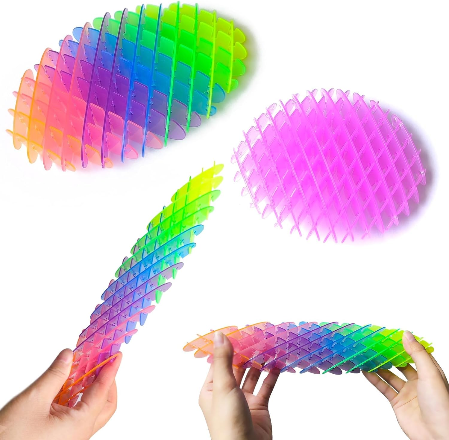 Fidget Worm, 2 PCS Funny Pocket Fidget Sensory Stress Relief Toys for Adults, Office Desk Toys image number 3