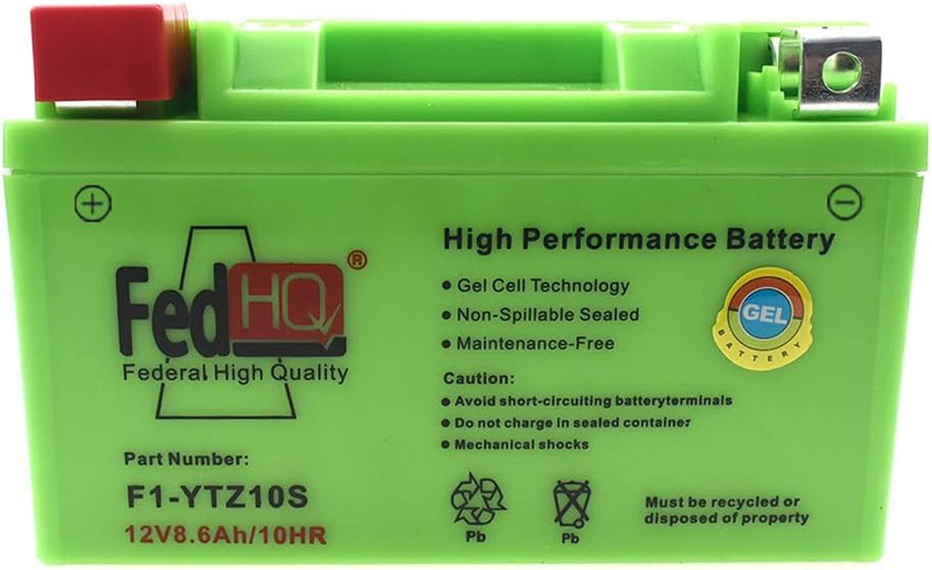 YTZ10S 12V 8.6Ah Motorcycle GEL Battery Dirt Bike ATV Quad Scooter Motorbike Replace GTZ10-S YTZ10-S-BS CTZ10S Compatible for Yamaha YZF-R1 2004-2014 YZF-R6 2006-2014 image number 2