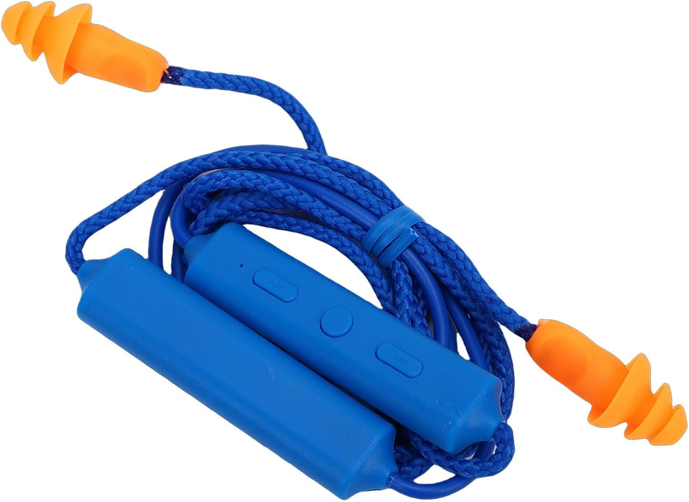 Bluetooth Earplug Headphones, 29Db Noise Reduction & IPX5 Water Proof, 20H Playtime, Concealable Neckband for Construction, Woodworking, Welding (Blue) - Blue image number 4