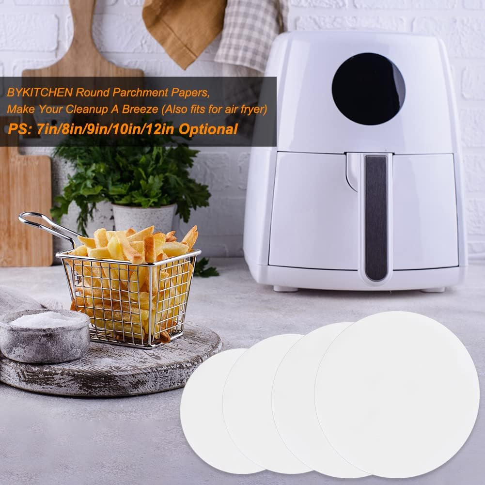 8 Inch Parchment Paper Rounds, Set of 100, Non Stick Baking Parchment Circles, round Parchment Paper for round Cake Pan, Springform Pan, Tortilla Press and so On image number 1