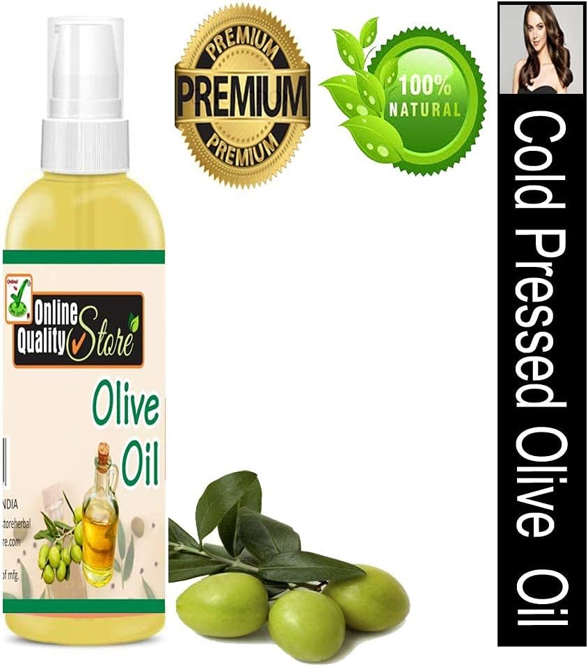 Online Quality Store 100% Pure Cold Pressed Extra Virgin Olive Oil for Hair and Skin, 100Ml image number 1