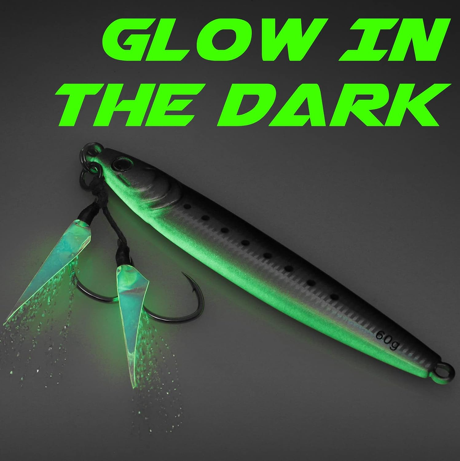 TRUSCEND Valuable Fishing Jigs of Captain'S Favorite, Shiny Saltwater Spoons Perfect for Jigging, Slow Pitch Jig Catch More Fish, Durable and Well-Made Bass Salmon Tuna Fishing Lures with Sharp Hook