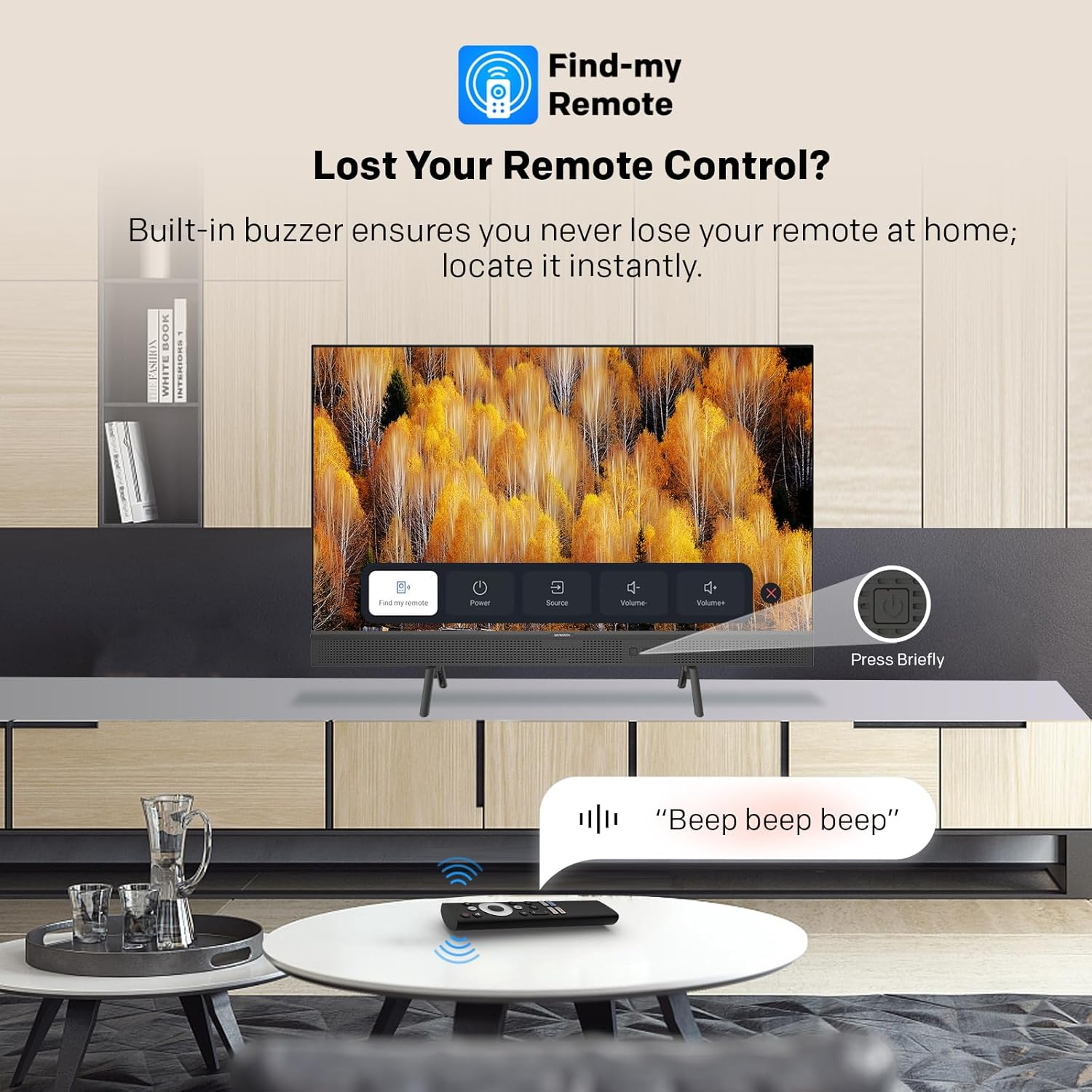 SKYWORTH Music Tv,32-Inch, Easy Carry Handle,3Kg Light Weight,Dbx-Tv Sound System,Dolby Audio,Hdr 10,Smart Google Tv,Remote Voice Control,Find-My Remote image number 1