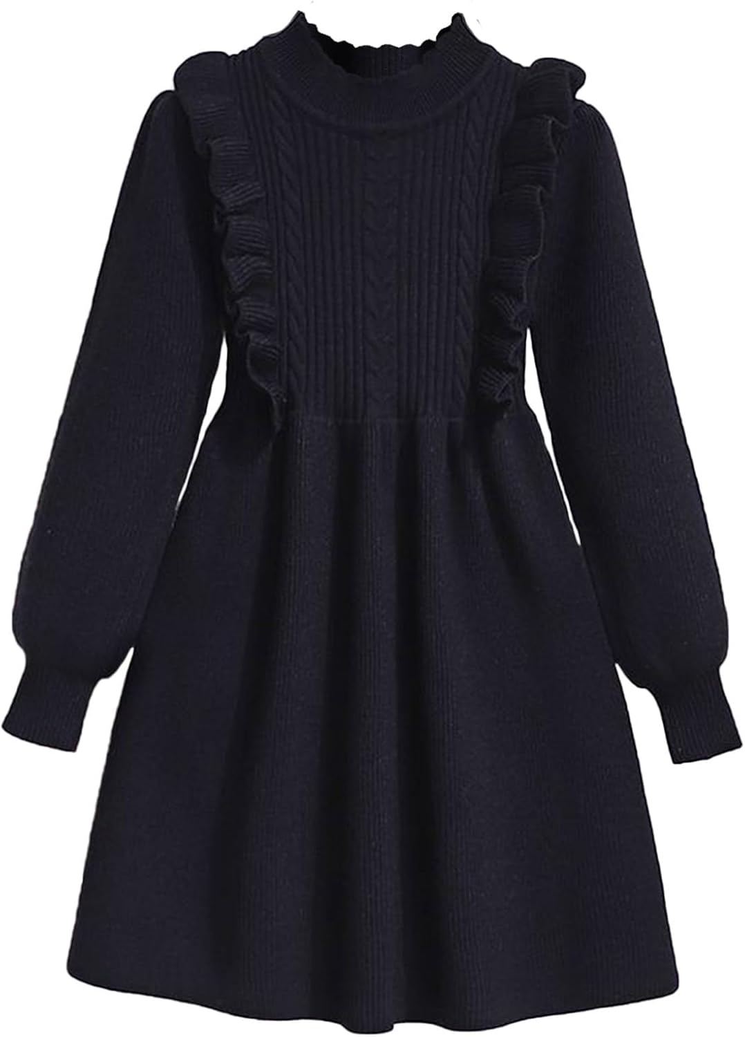 Geeda Girl Winter Long Sweater Dress Woolen Knitted Dress