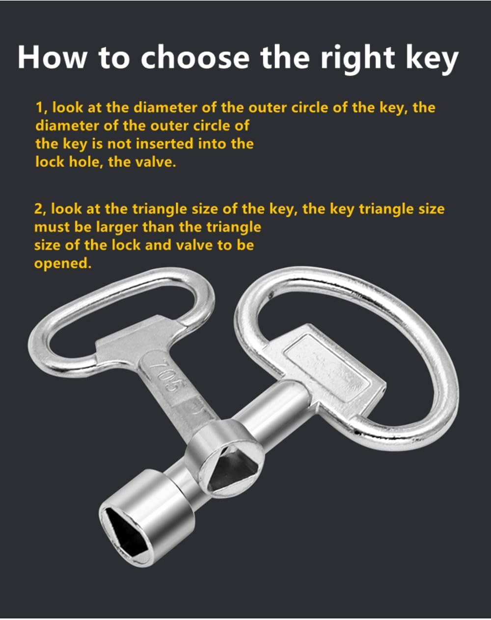 5 PCS Multifunctional Master Key Tools, Plumber Key Wrench Tools Square Triangle Socket Wrench Faucet Radiator Water Meter Control Cabinet Elevator Key image number 1