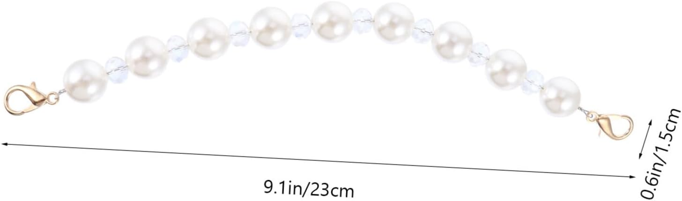 COOPHYA Metal Chain Luggage Straps Belts Pearl Bag Chain Replacement DIY Purse Accessory image number 6