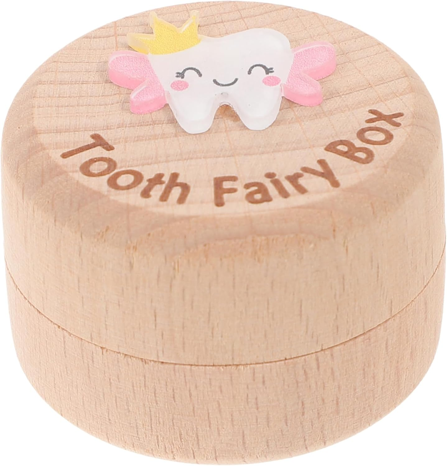 Wooden Tooth Holder Box Portable Boys and Girls Teeth Collector Fetal Hair Saver Organizer