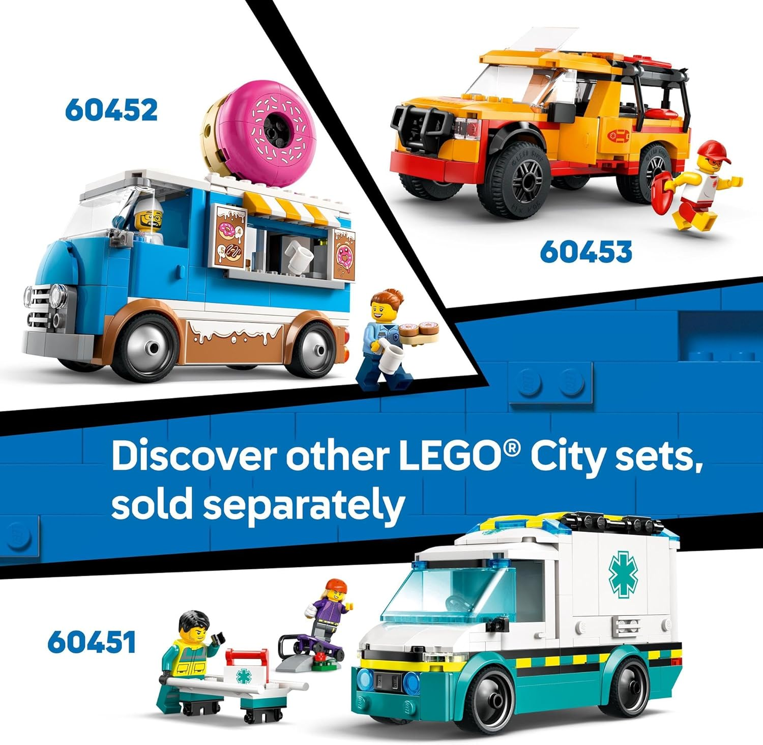 LEGO City Holiday Adventure Camper Van Toy for 6+ Year Old Girls & Boys, Vehicle Building Set with 3 Minifigures, Kids Toy Car & Accessories, Creative Role Play Construction Set 60454