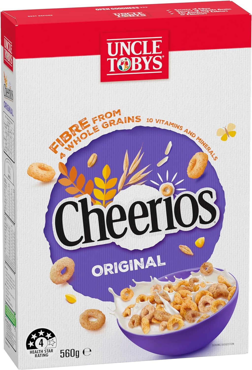 Uncle Tobys Cheerios Wholegrain Breakfast Cereal 560 G - 560 G (Pack Of 2) image number 1