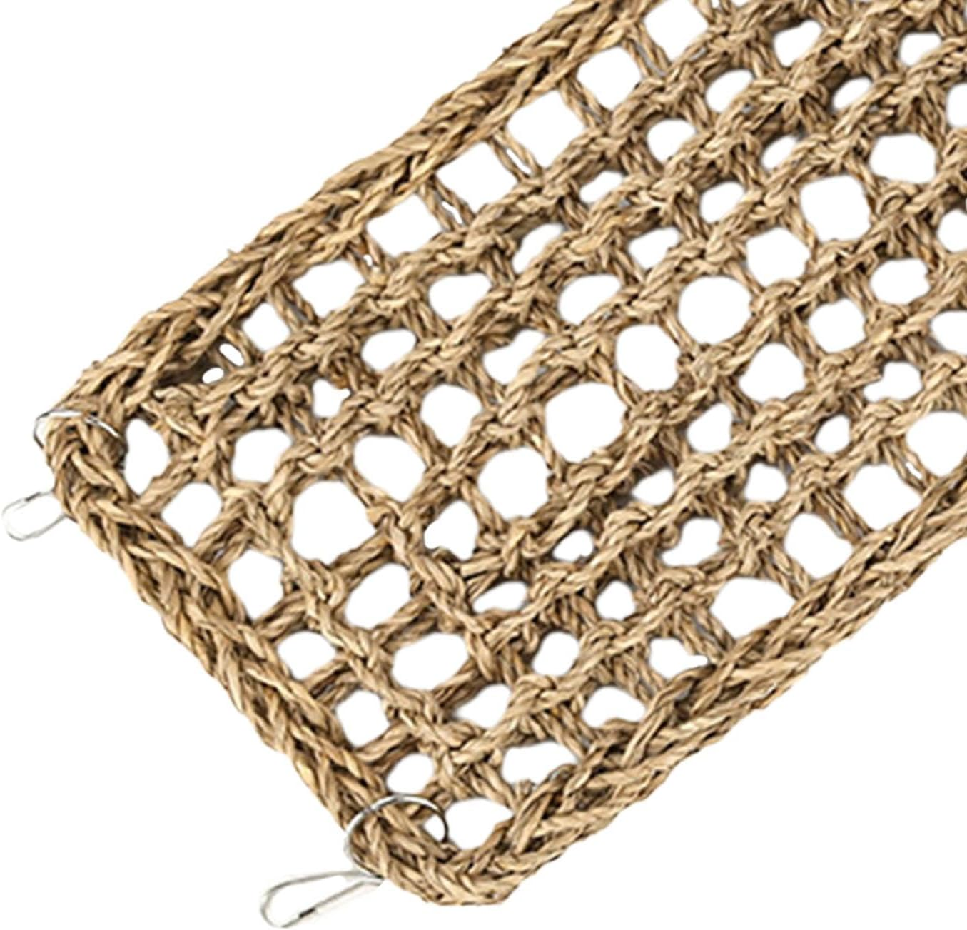 Leefasy Parrot Climbing Rope Ladder Bird Seagrass Mat Activity Center Soft Parrot Hanging Grass Woven Net Hammock for Macaws Walking, 99Cmx18.5Cm image number 6