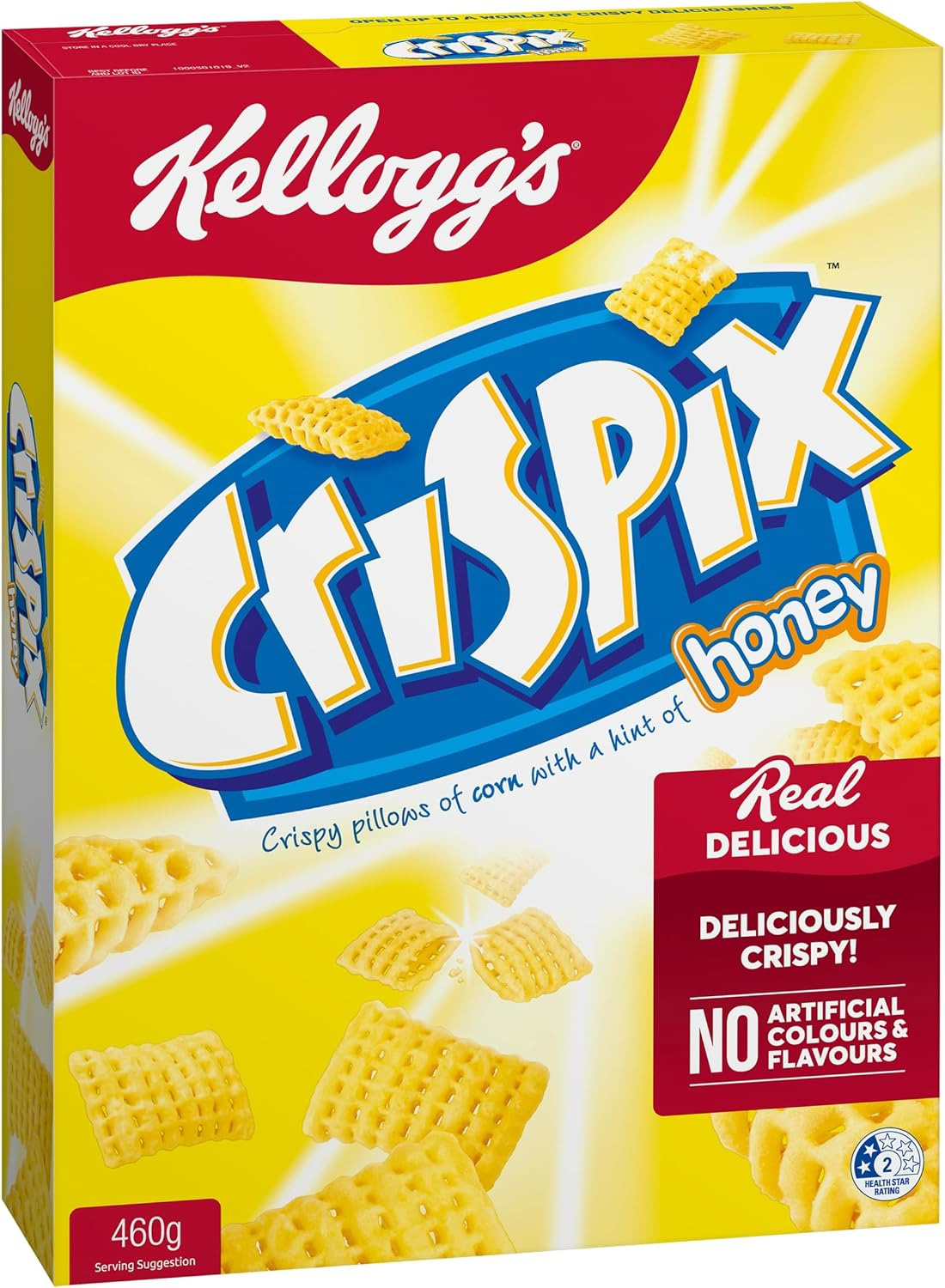 Kellogg'S Crispix Honey Pillows Breakfast Cereal, 460G image number 1