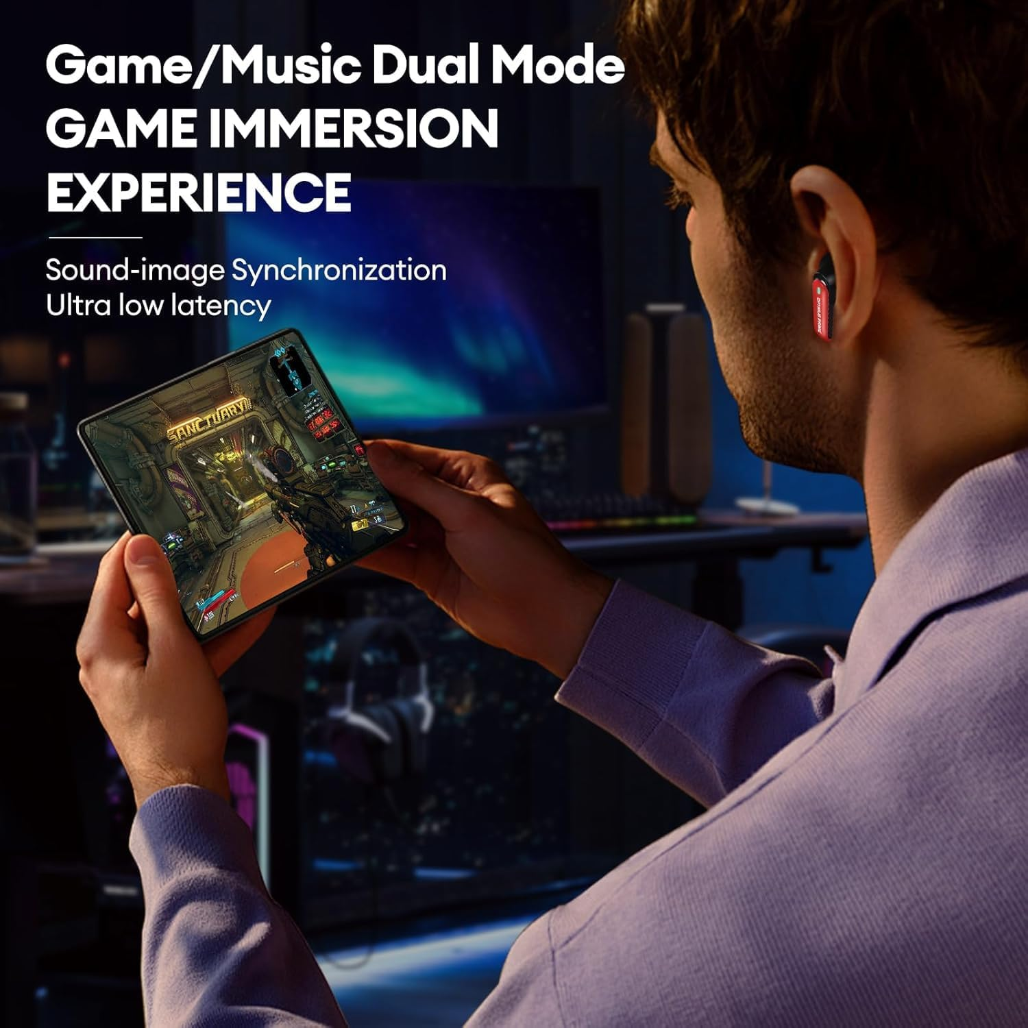 Transformers TF-T01/T051 True Wireless Earbuds Bluetooth 5.4 Headphones, Bluetooth Earbud in Ear with HD Mic, 60H Playtime Ear Buds, IPX5 Waterproof Earphones for Android Ios (T01 Blue) image number 6