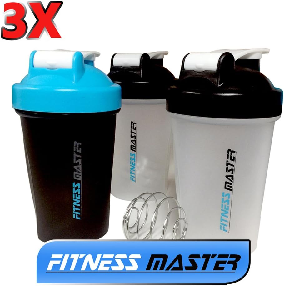 3X Gym Protein Supplement Drink Blender Mixer Shaker Shake Ball Bottle 500Ml image number 1