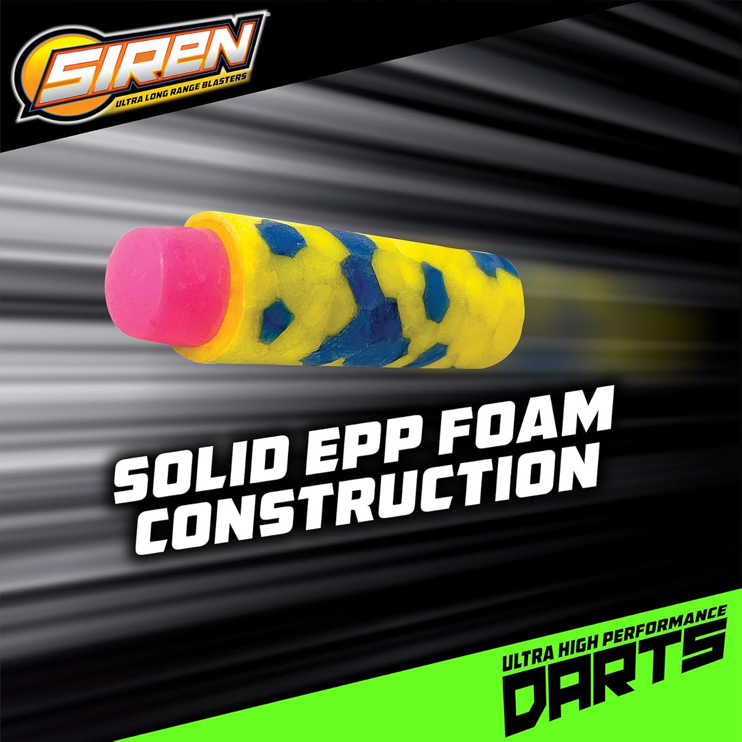 Siren Ultra High Performance Darts Refill &ndash; 20 Half-Darts Refills for Siren Ultra Long Range Blasters, Solid EPP Foam Body, Compatible with Most Half-Dart Magazines image number 1