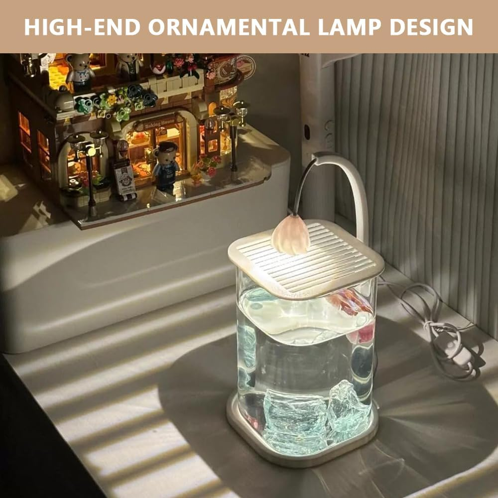 Mini Desktop Glass Aquarium with LED Light &ndash; 10&times;10&times;15Cm Small Fish Tank for Betta, Shrimp, or Aquatic Plants &ndash; Compact Rimless Tank for Home or Office Decor image number 6