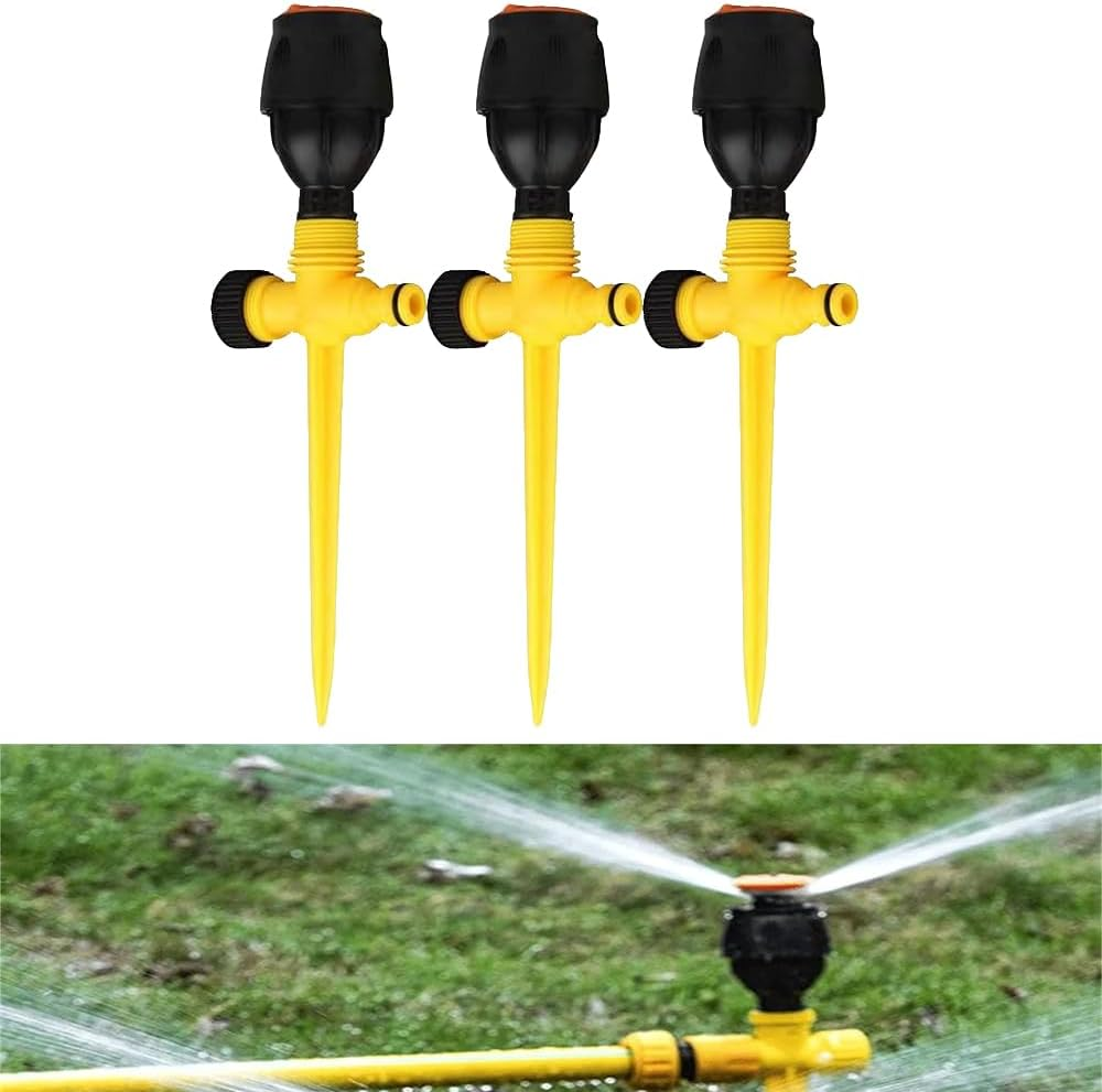 LXLM 360 Rotation Garden Lawn Sprinkler,Adjustable Sprinkler System for Yar,Garden Irrigation System Multifunction-Adjustable,Sprinklers Outdoor Grass Garden Yard Plants Lawn (3PCS) image number 1