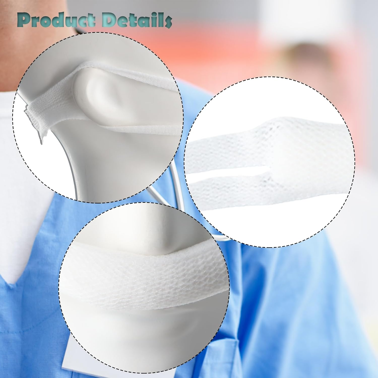 20Pcs Elastic Adjustable Nasal Bandage Set | Comfortable & Easy to Use | Absorbent Gauze for Effective Dressing Care | Bandage for Fixing Dressings image number 4